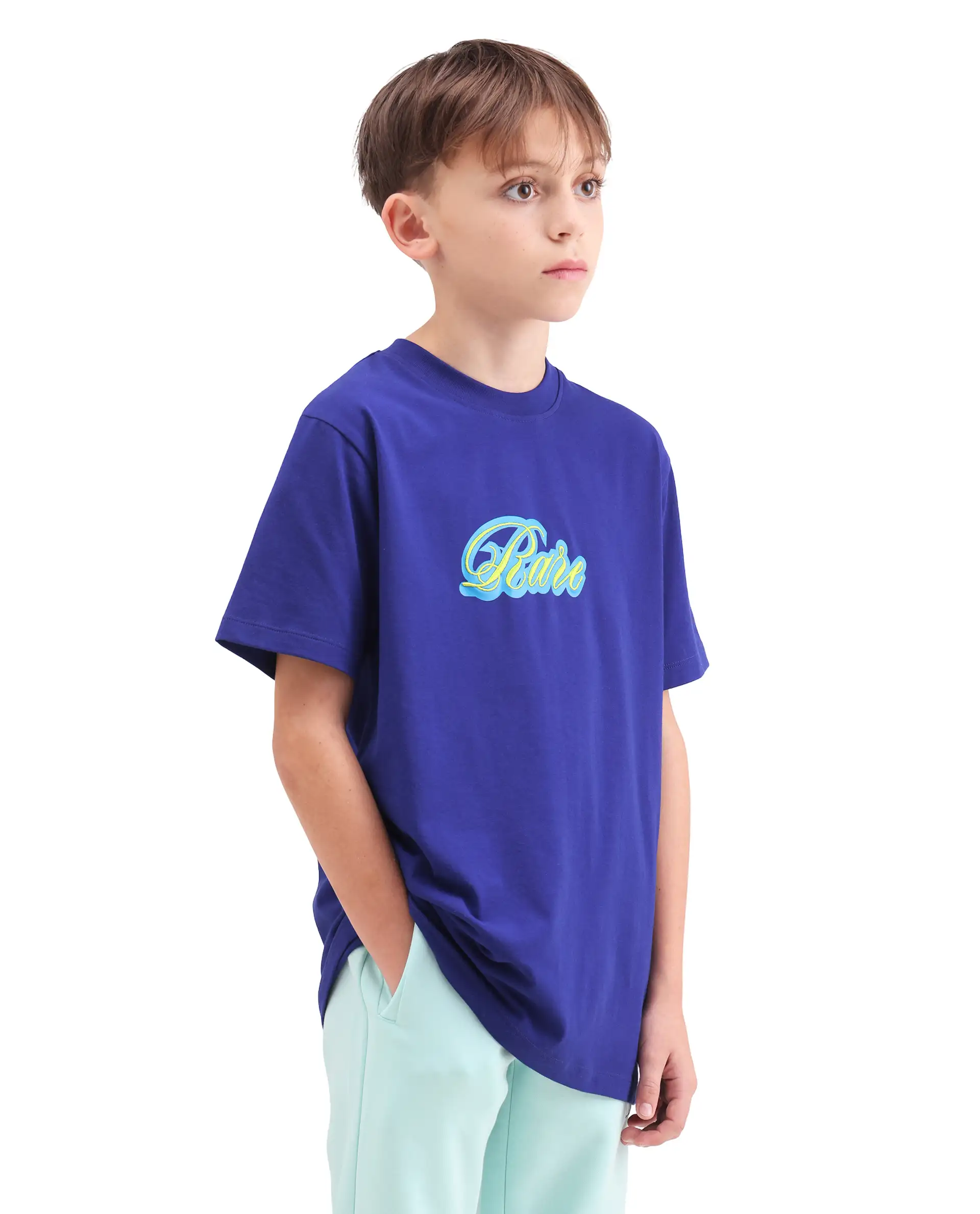 Rare Ones Kids Anton Dark Blue Cotton Blend Fabric Pull-On Closure Graphic Print Regular Fit T-Shirt - Image 6
