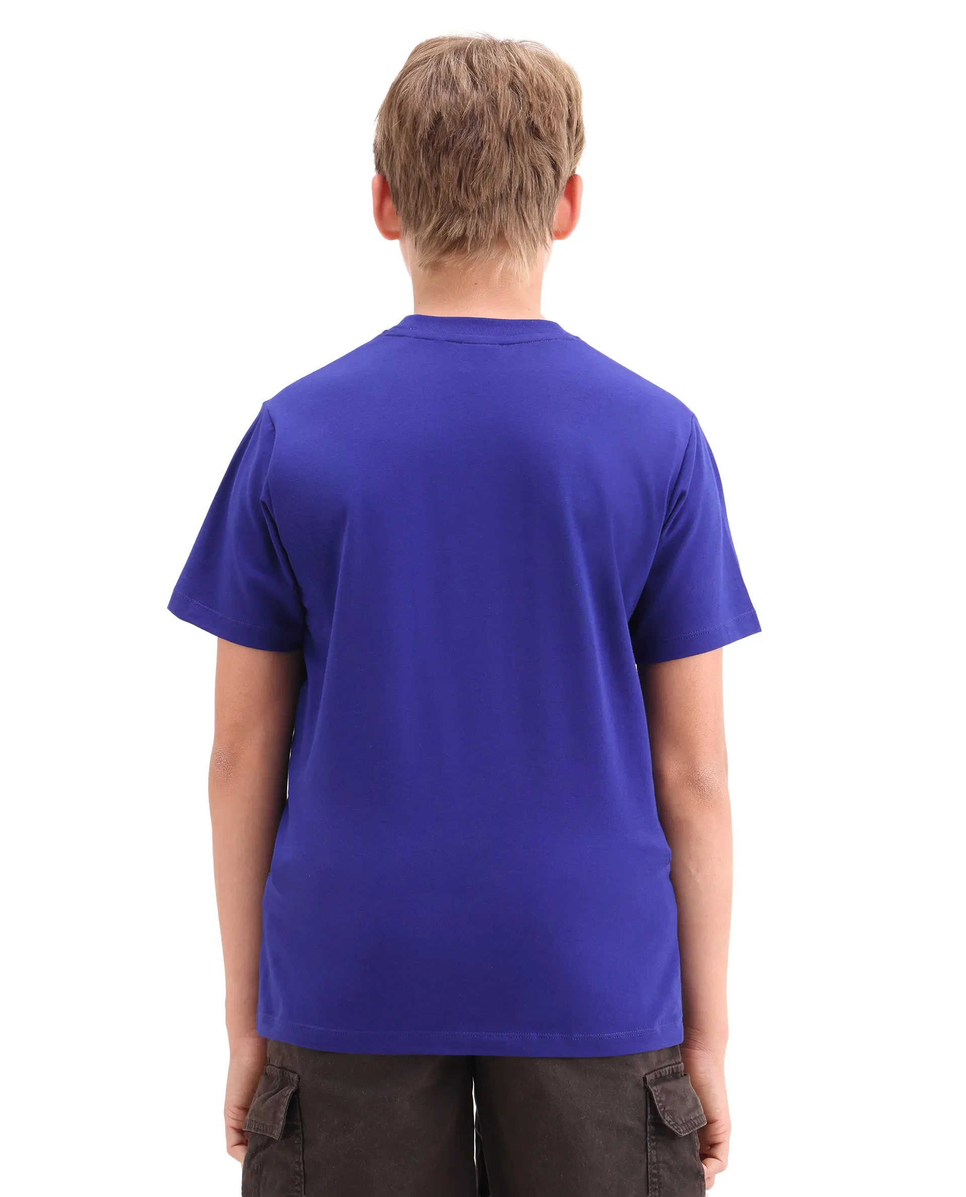 Rare Ones Kids Apla-K Dark Blue Cotton Blend Pull-On Closure Badge Applique Regular Fit T-Shirt - Image 8