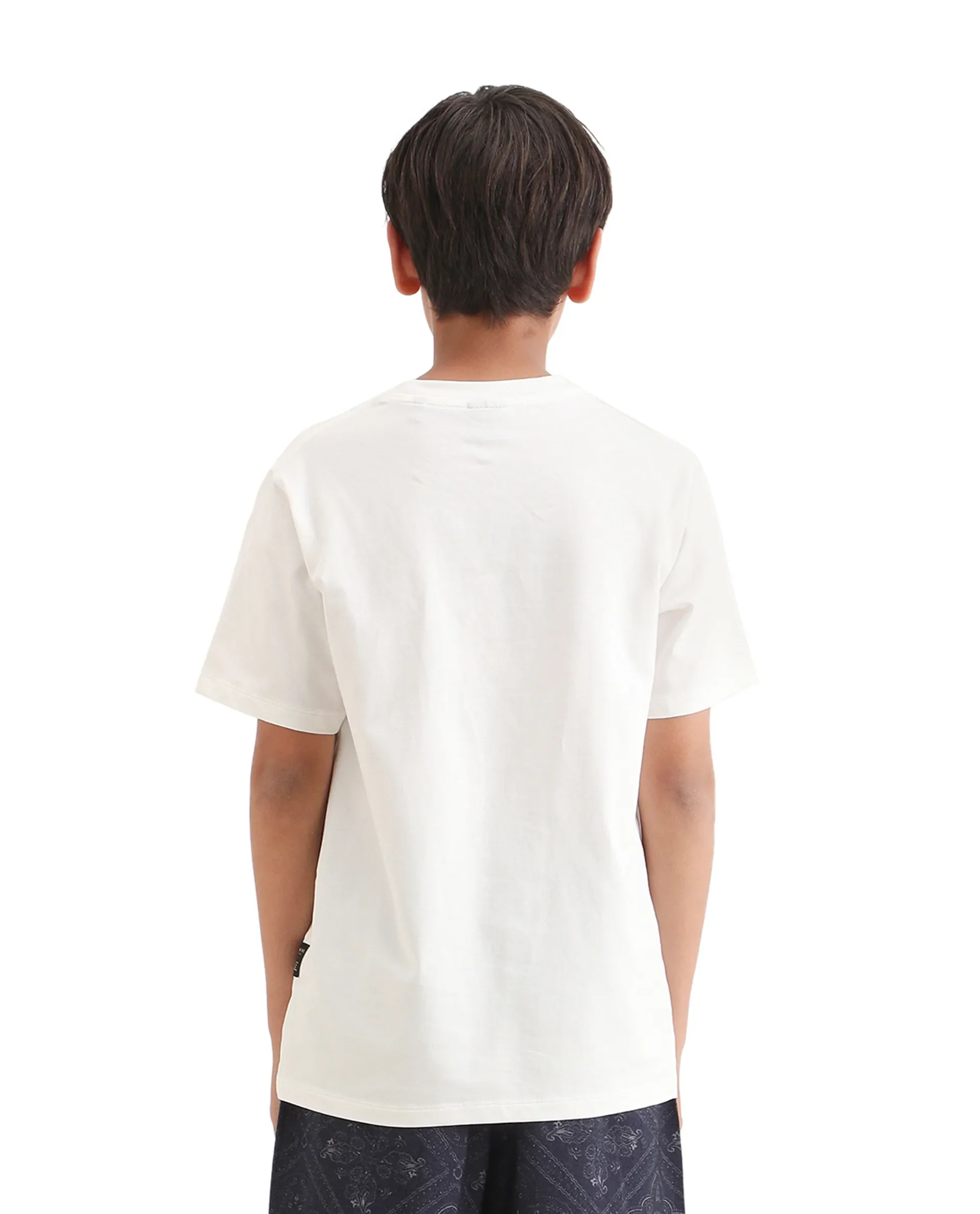 Rare Ones Kids Cassy Off White Cotton Blend Pull-On Closure Flock Print Regular Fit T-Shirt - Image 7