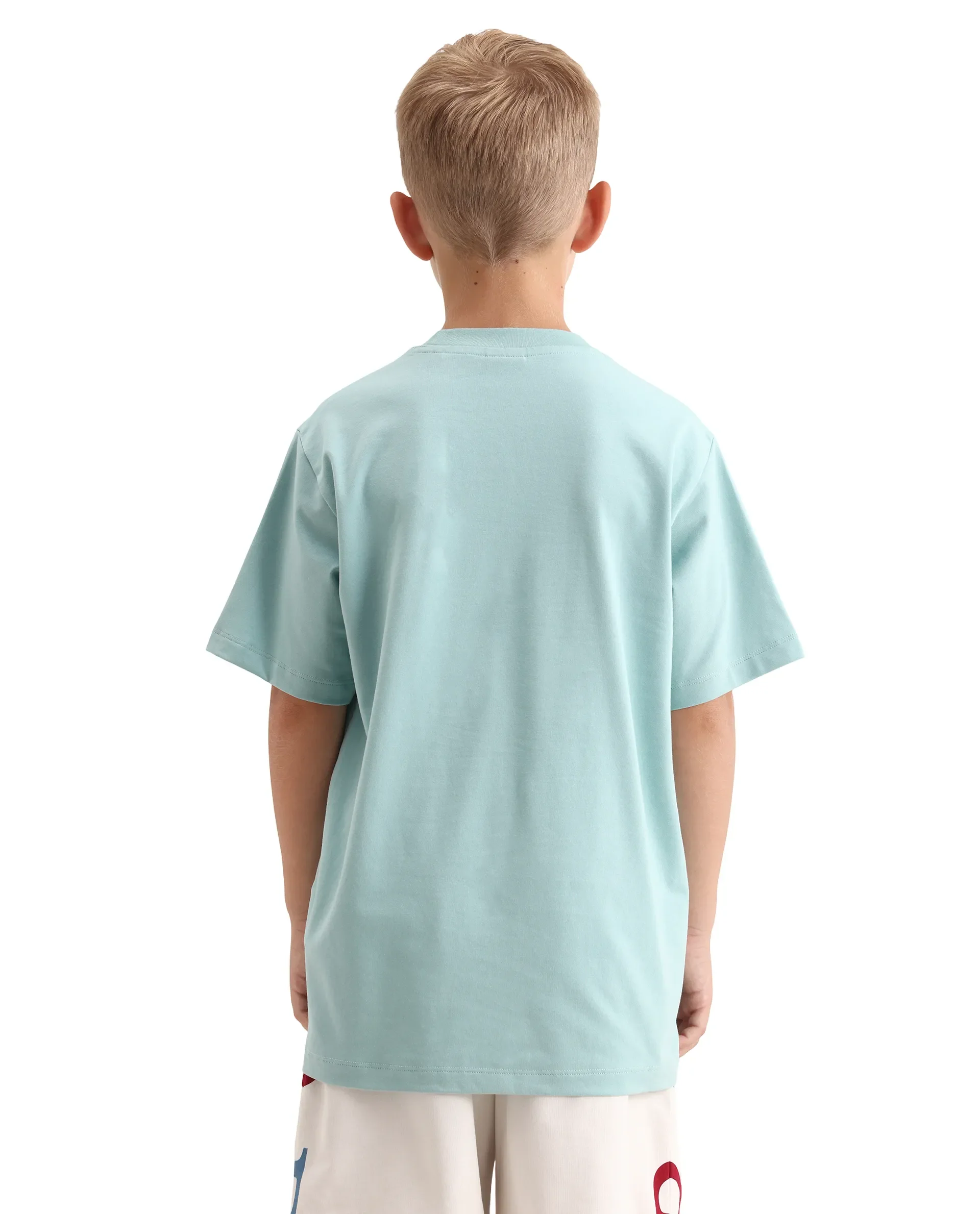 Rare Ones Kids Citz-26 Dusky Blue Cotton Blend Fabric Pull-On Closure Regular Fit T-Shirt - Image 7