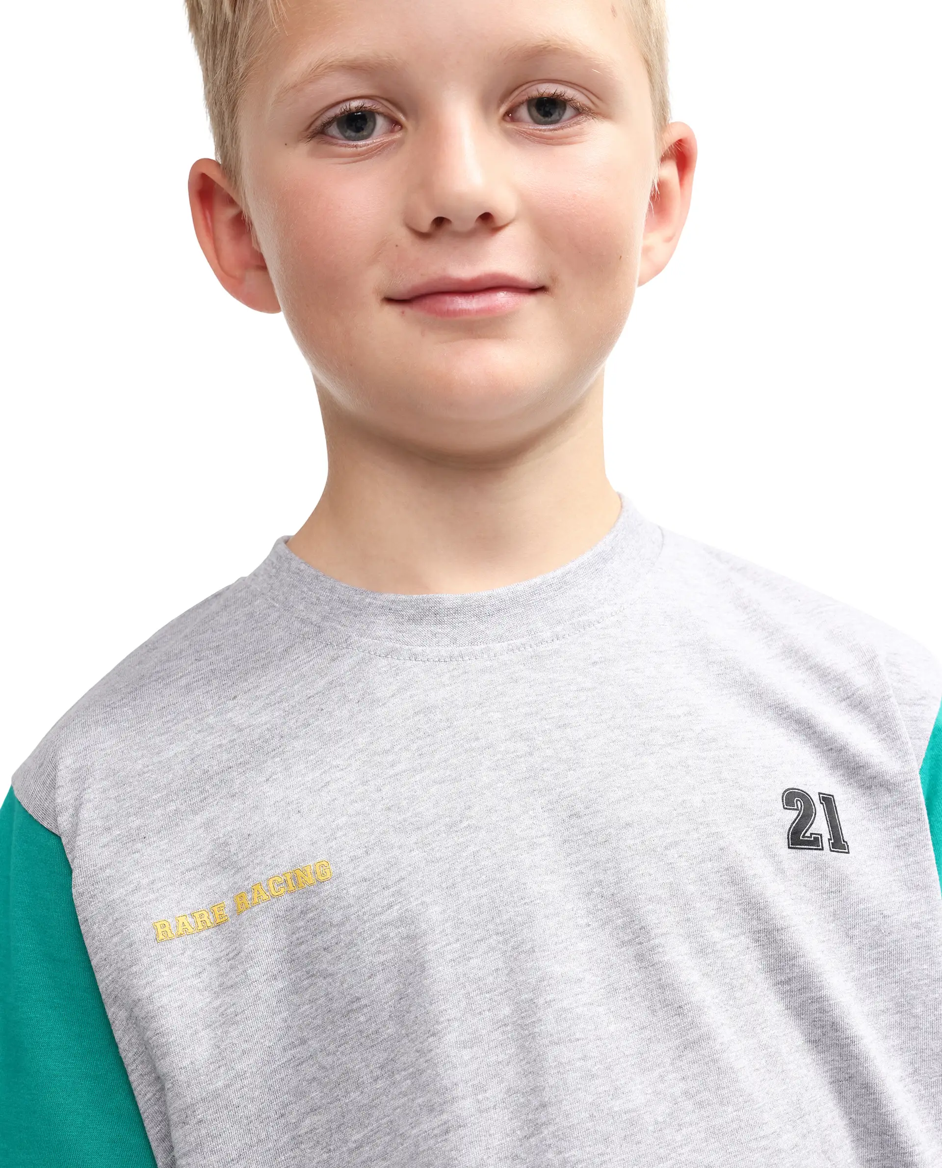 Rare Ones Kids Clerc Melange Grey Cotton Blend Fabric Pull-On Closure Regular Fit T-Shirt - Image 4