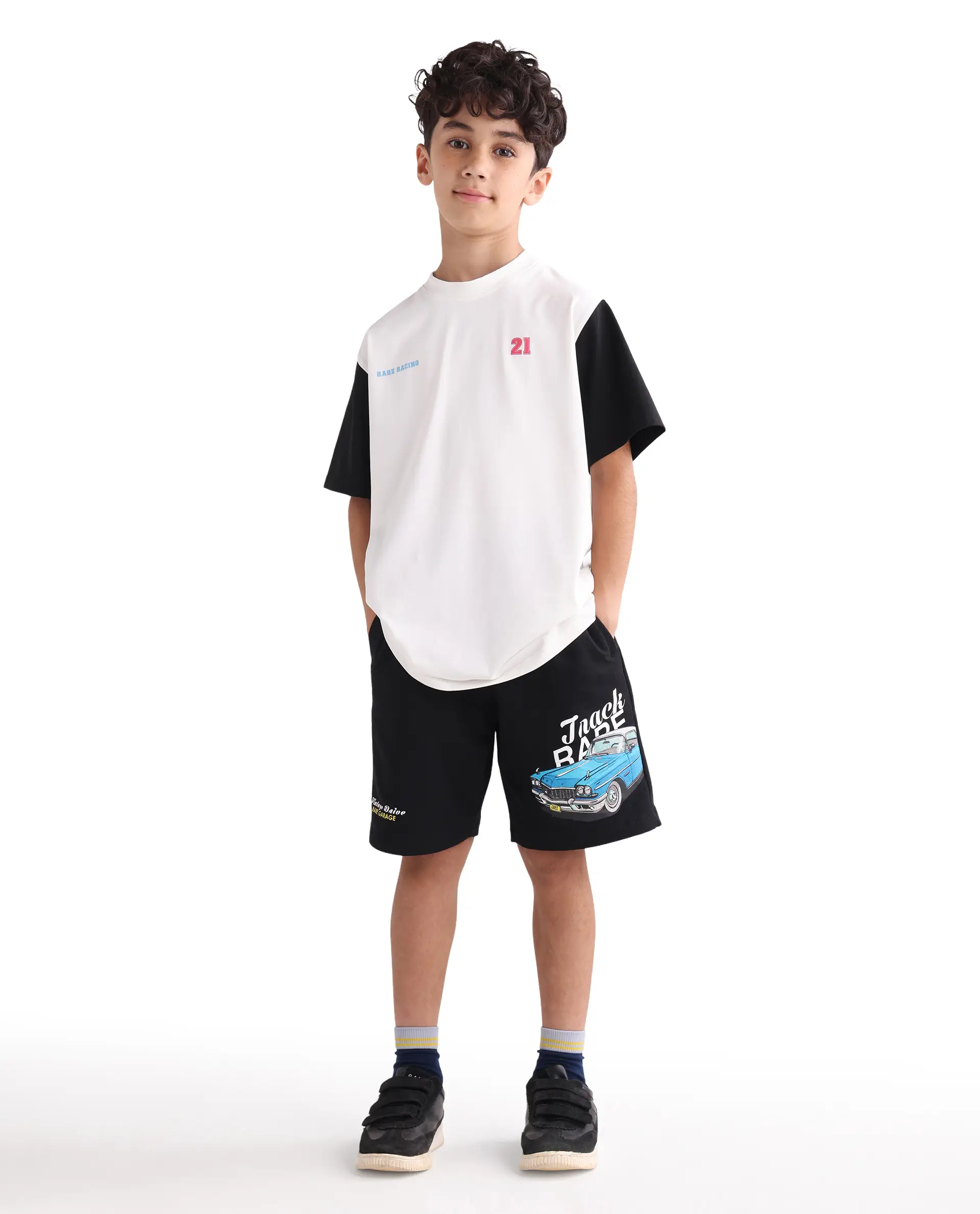 Rare Ones Kids Clerc Off White Cotton Blend Fabric Pull-On Closure Regular Fit T-Shirt - Image 2