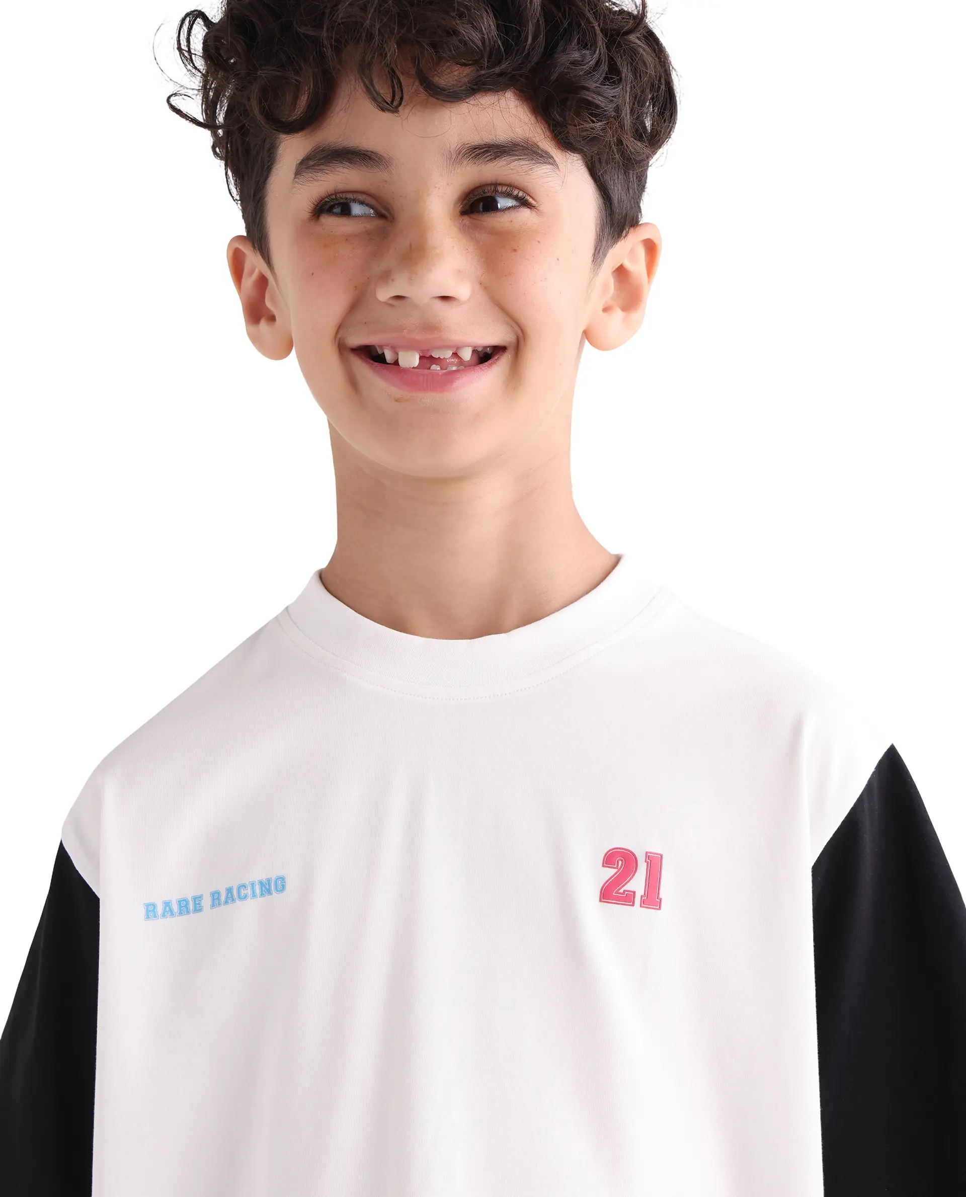 Rare Ones Kids Clerc Off White Cotton Blend Fabric Pull-On Closure Regular Fit T-Shirt - Image 4