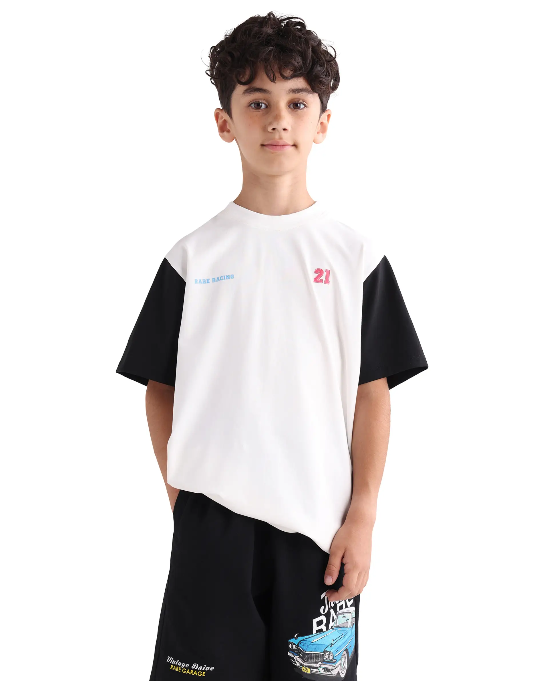 Rare Ones Kids Clerc Off White Cotton Blend Fabric Pull-On Closure Regular Fit T-Shirt - Image 5