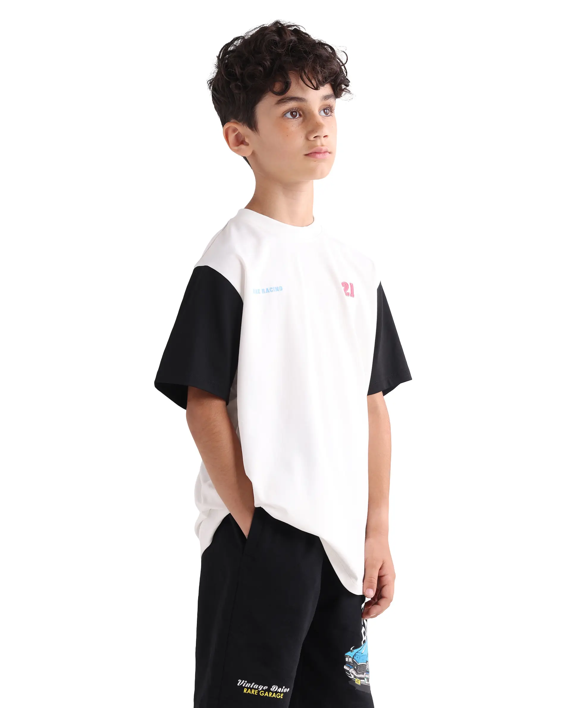 Rare Ones Kids Clerc Off White Cotton Blend Fabric Pull-On Closure Regular Fit T-Shirt - Image 6