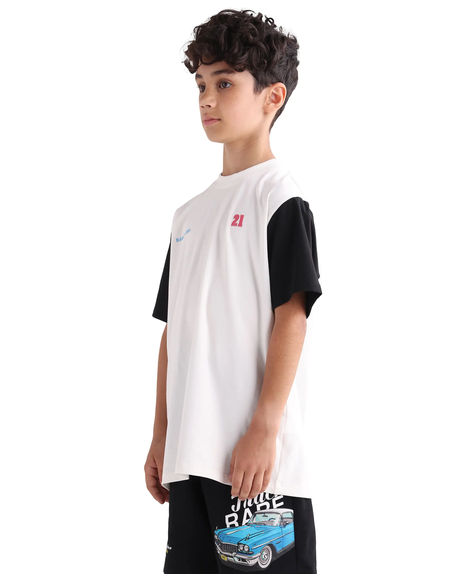 Rare Ones Kids Clerc Off White Cotton Blend Fabric Pull-On Closure Regular Fit T-Shirt - Image 7