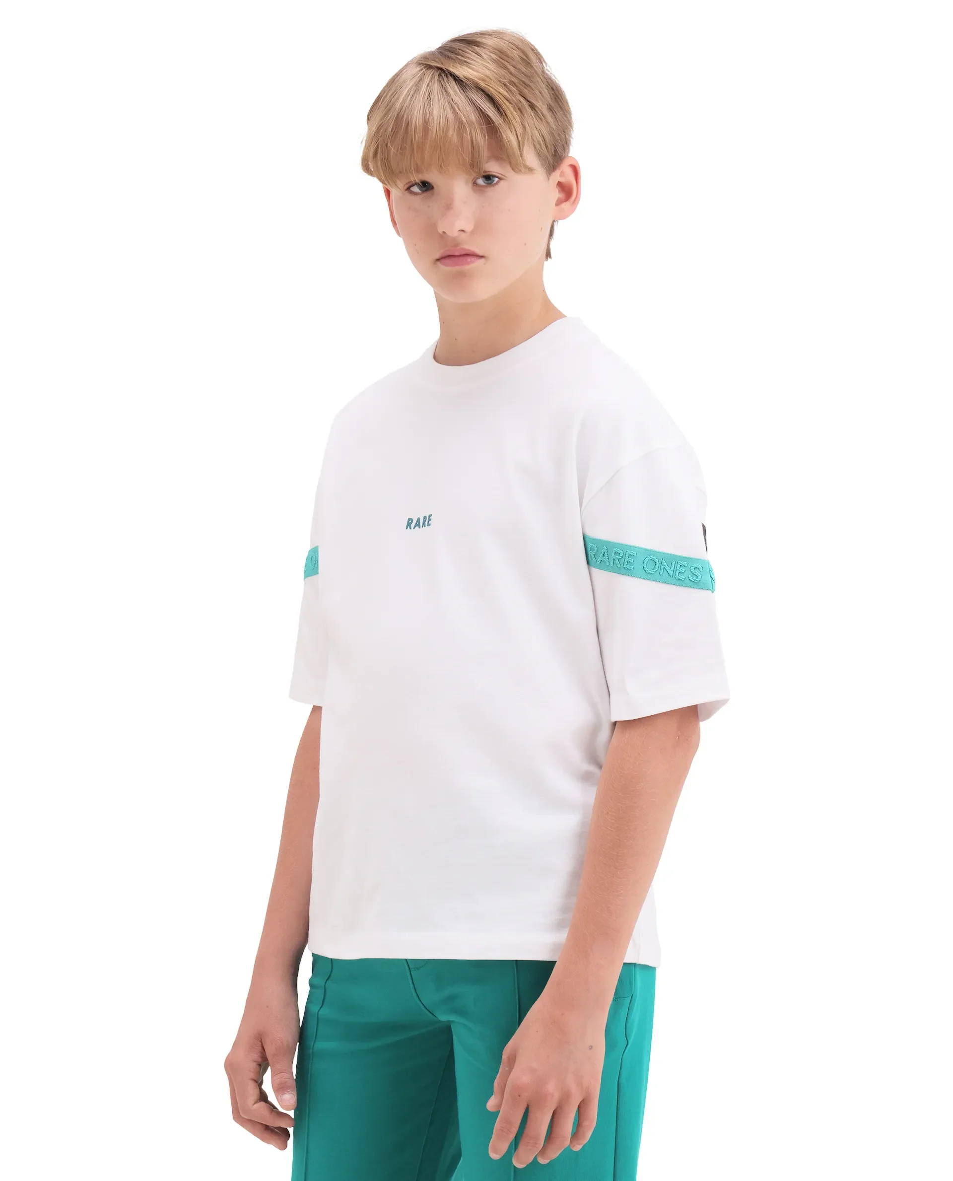 Rare Ones Kids Dream White Cotton Fabric Pull-On Closure Badge Applique Oversized Fit T-Shirt - Image 6