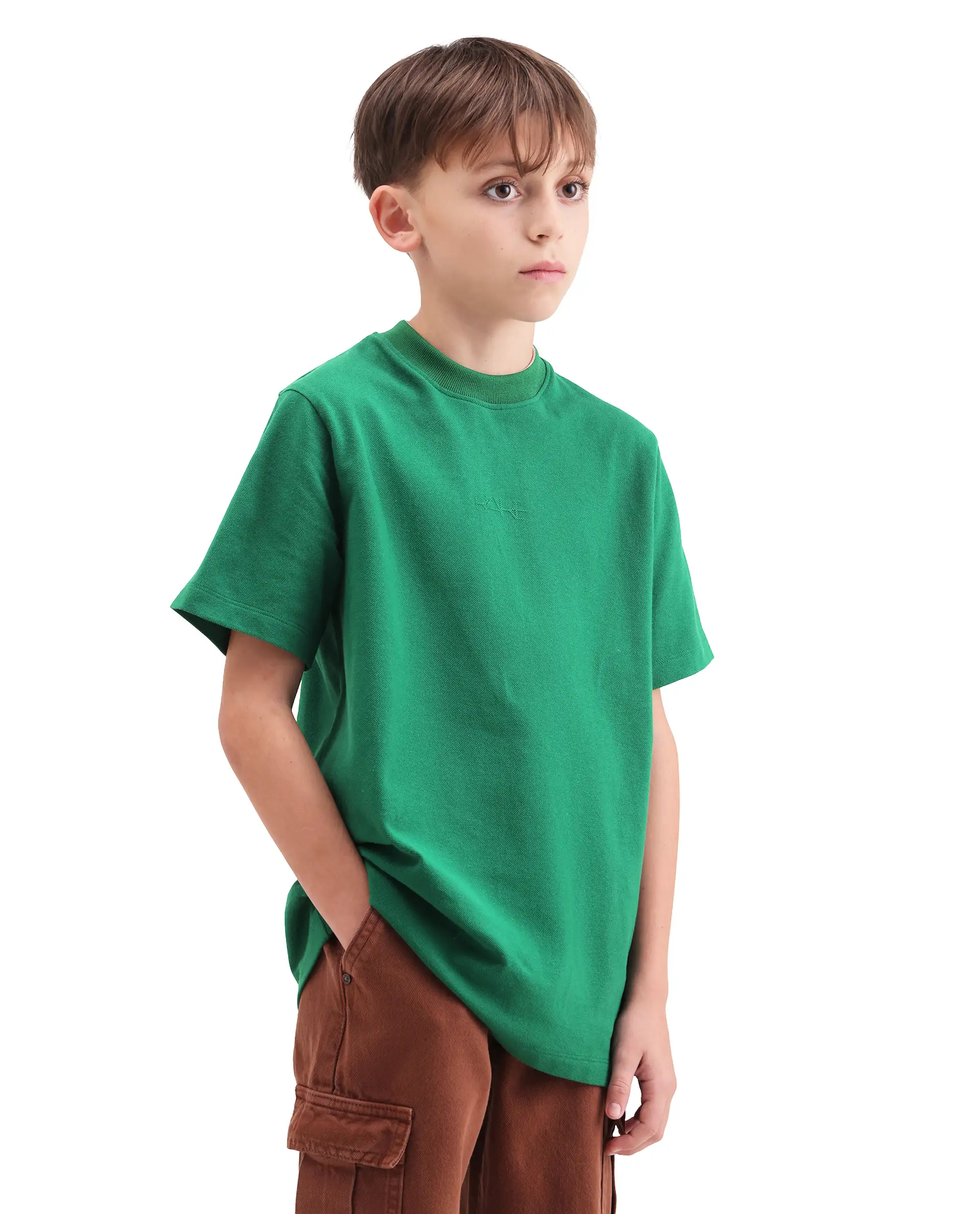 Rare Ones Kids Heros Green Cotton Blend Fabric Pull-On Closure Hd Print Regular Fit T-Shirt - Image 5