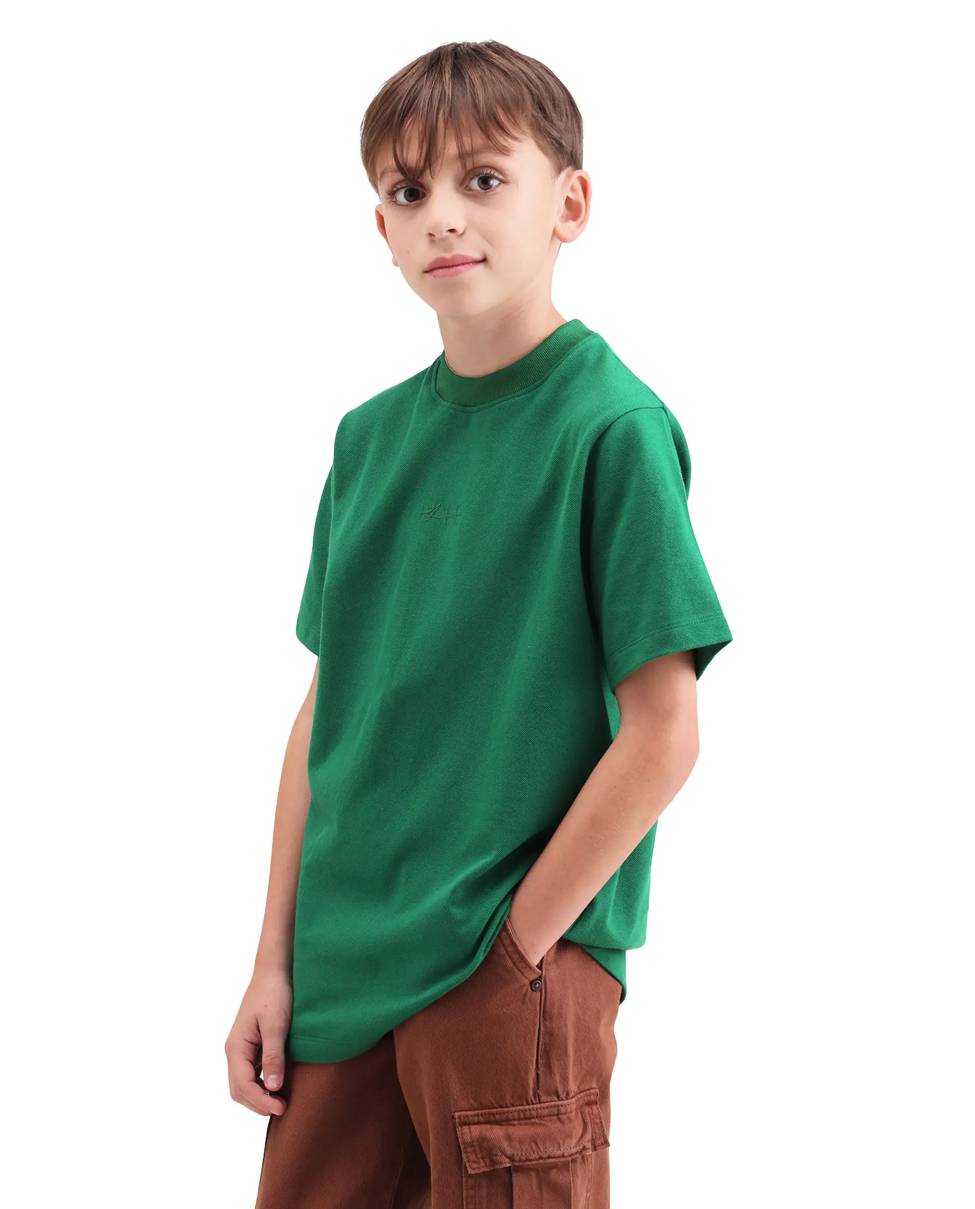 Rare Ones Kids Heros Green Cotton Blend Fabric Pull-On Closure Hd Print Regular Fit T-Shirt - Image 6