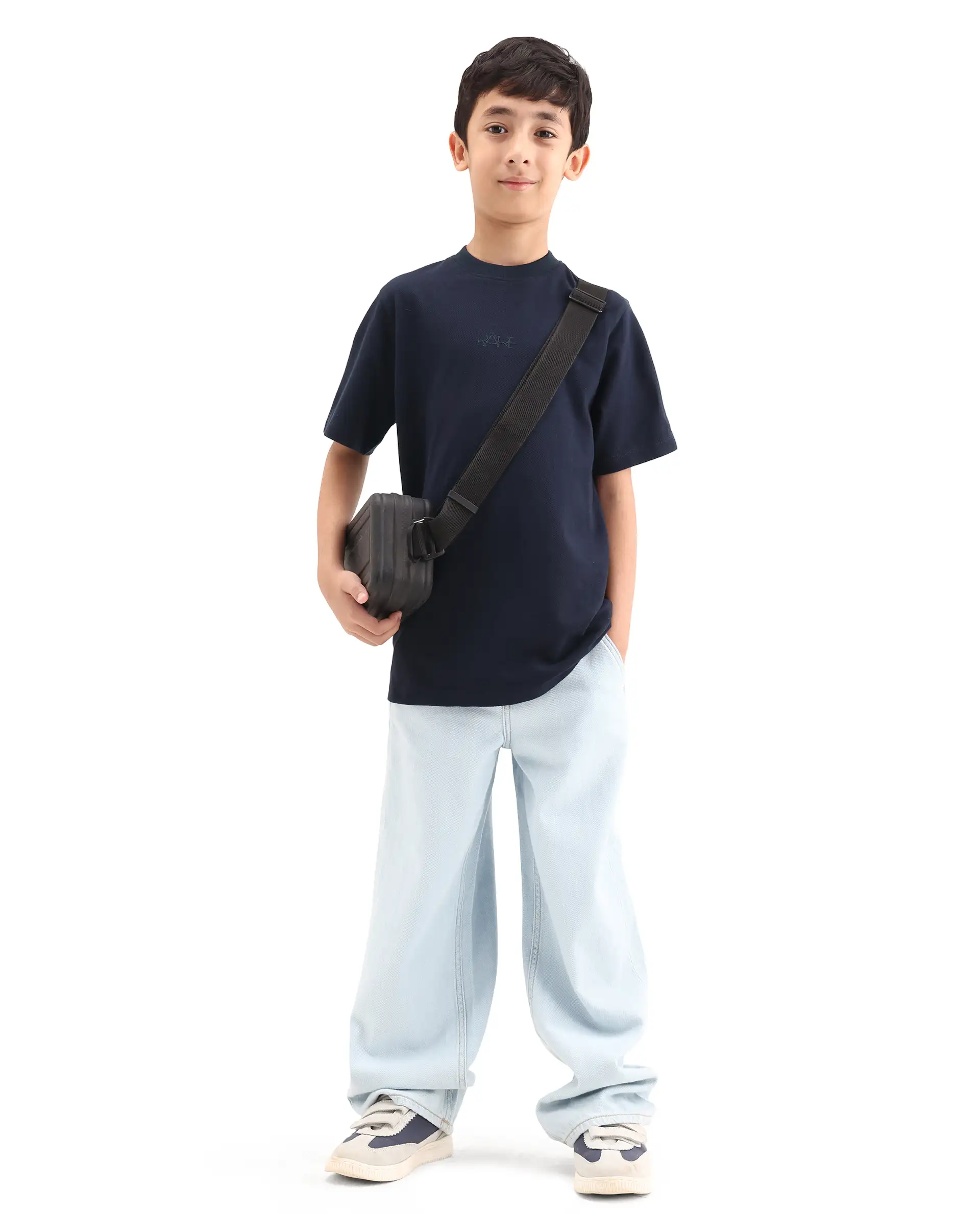 Rare Ones Kids Heros Navy Cotton Blend Fabric Pull-On Closure Hd Print Regular Fit T-Shirt - Image 2