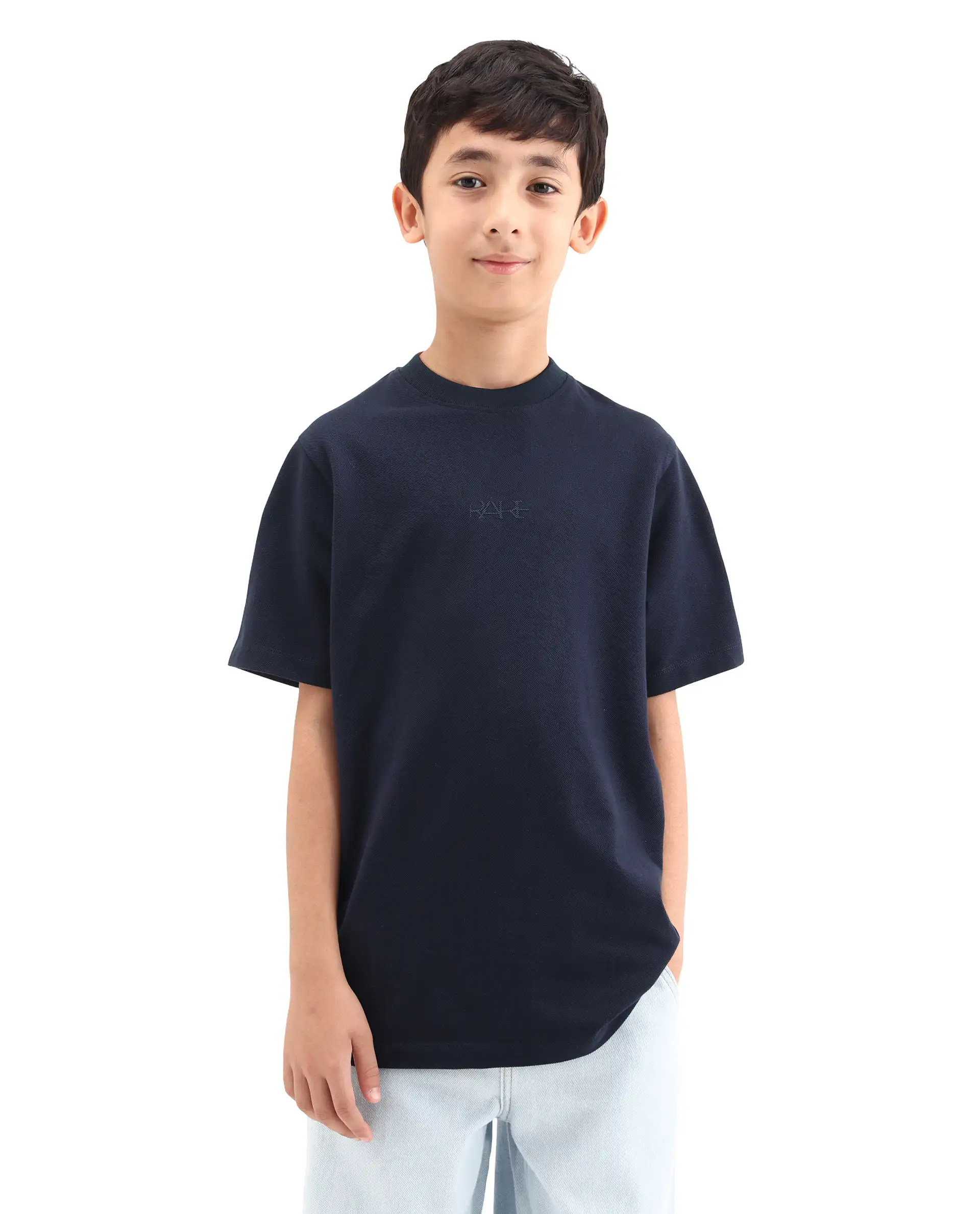 Rare Ones Kids Heros Navy Cotton Blend Fabric Pull-On Closure Hd Print Regular Fit T-Shirt - Image 3