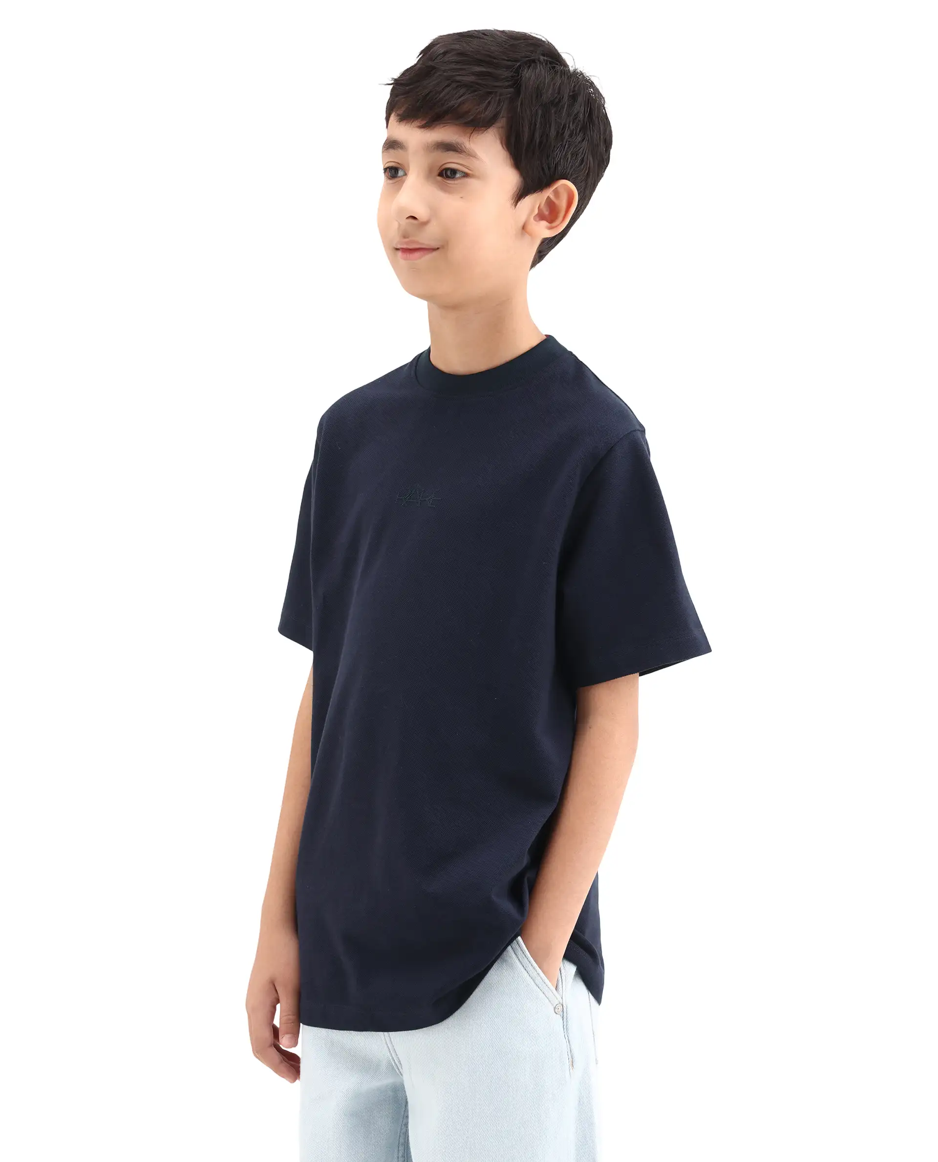 Rare Ones Kids Heros Navy Cotton Blend Fabric Pull-On Closure Hd Print Regular Fit T-Shirt - Image 5