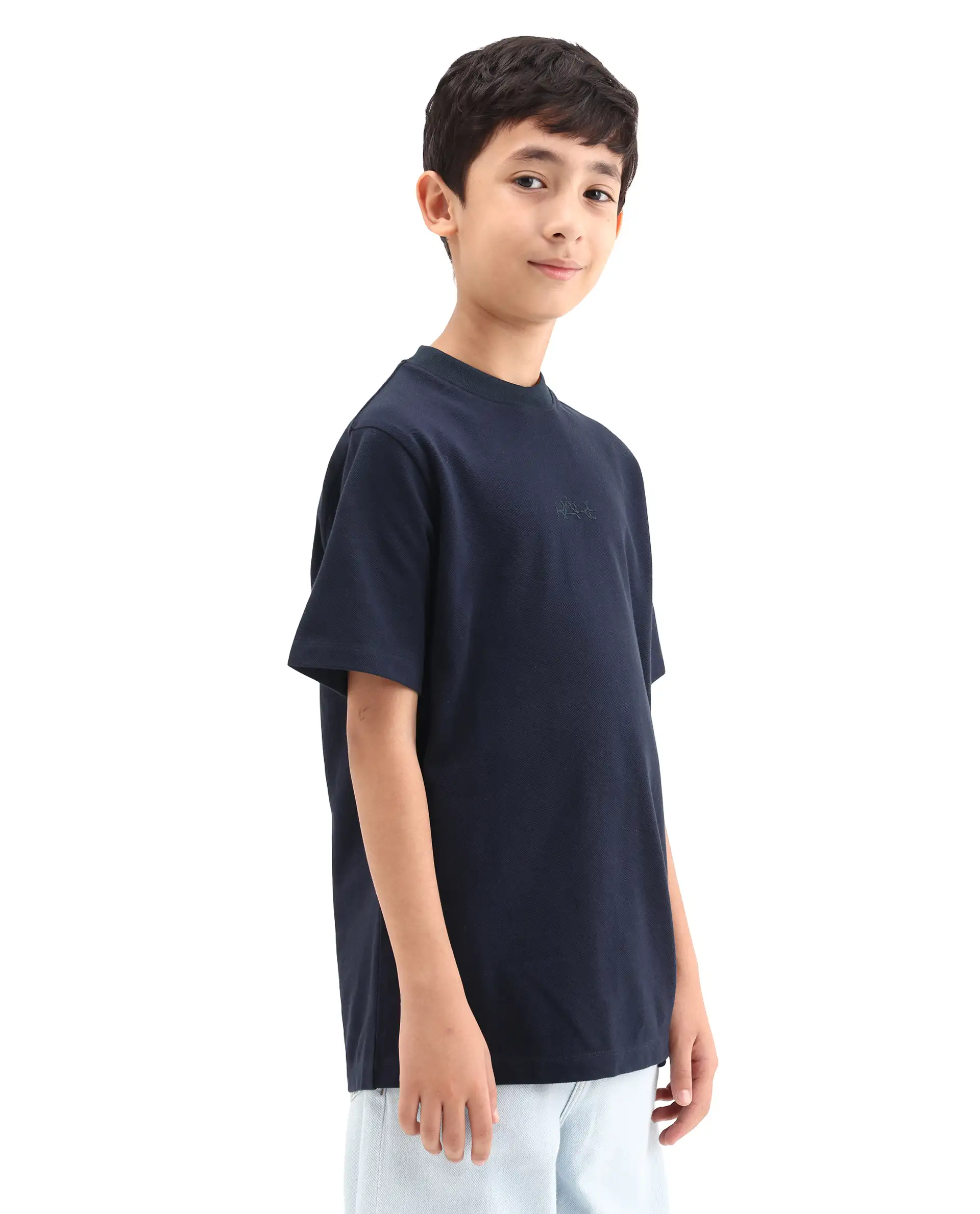 Rare Ones Kids Heros Navy Cotton Blend Fabric Pull-On Closure Hd Print Regular Fit T-Shirt - Image 6