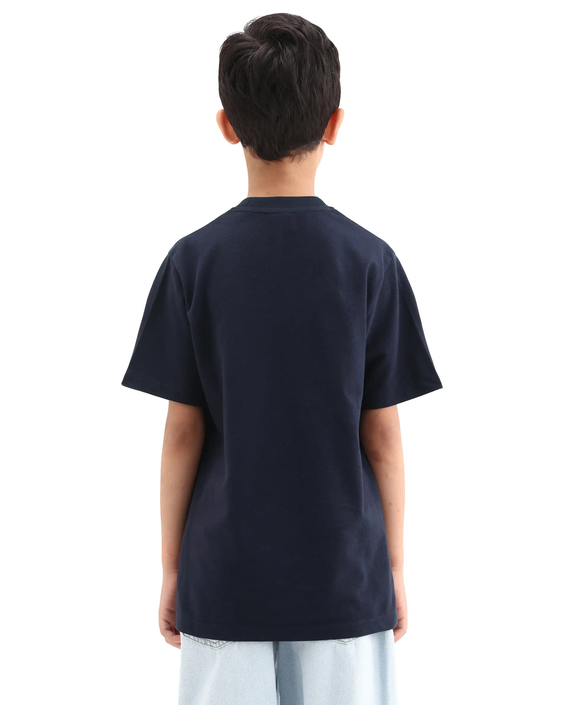 Rare Ones Kids Heros Navy Cotton Blend Fabric Pull-On Closure Hd Print Regular Fit T-Shirt - Image 7