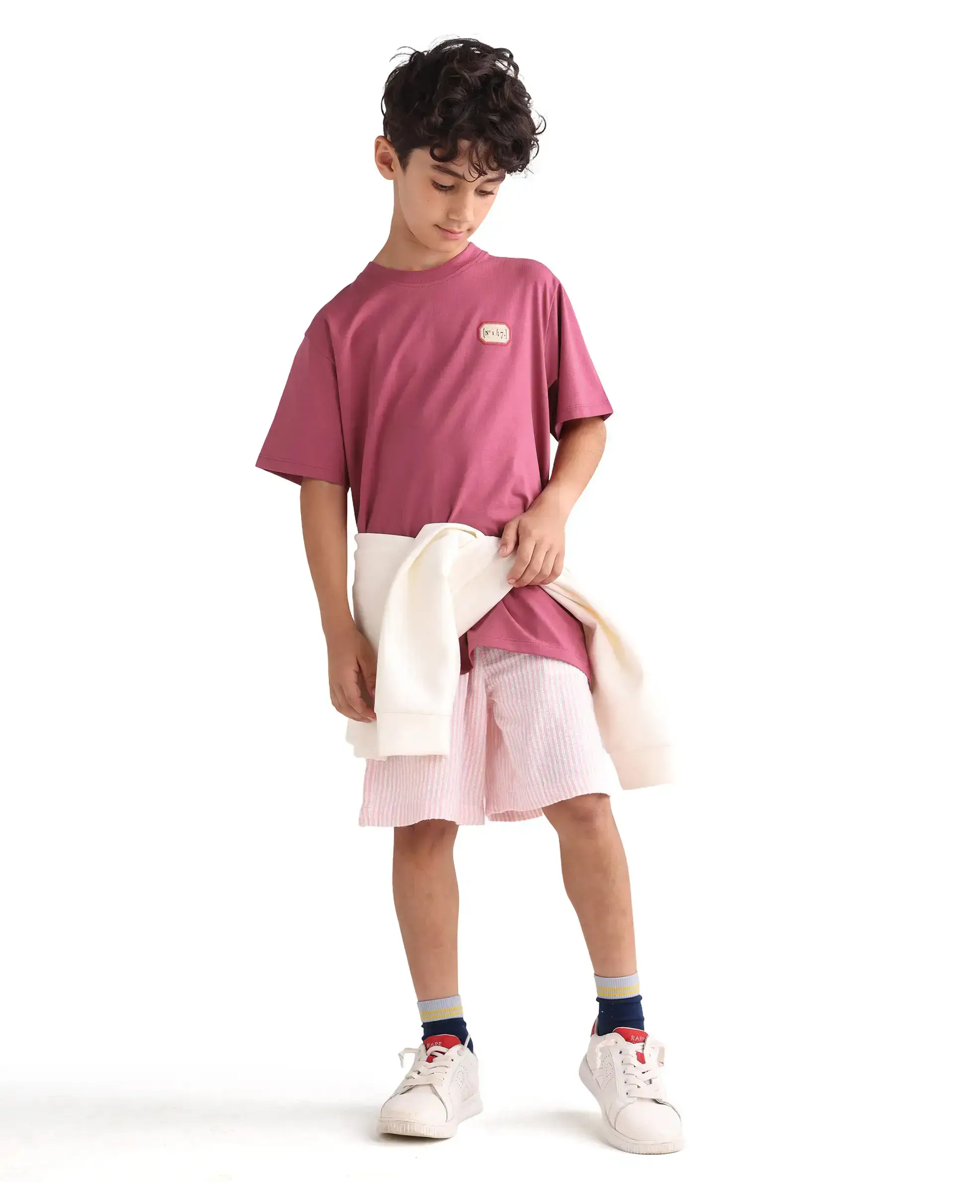 Rare Ones Kids Hirm-K Dark Pink Cotton Blend Fabric Pull-On Closure Regular Fit T-Shirt - Image 5
