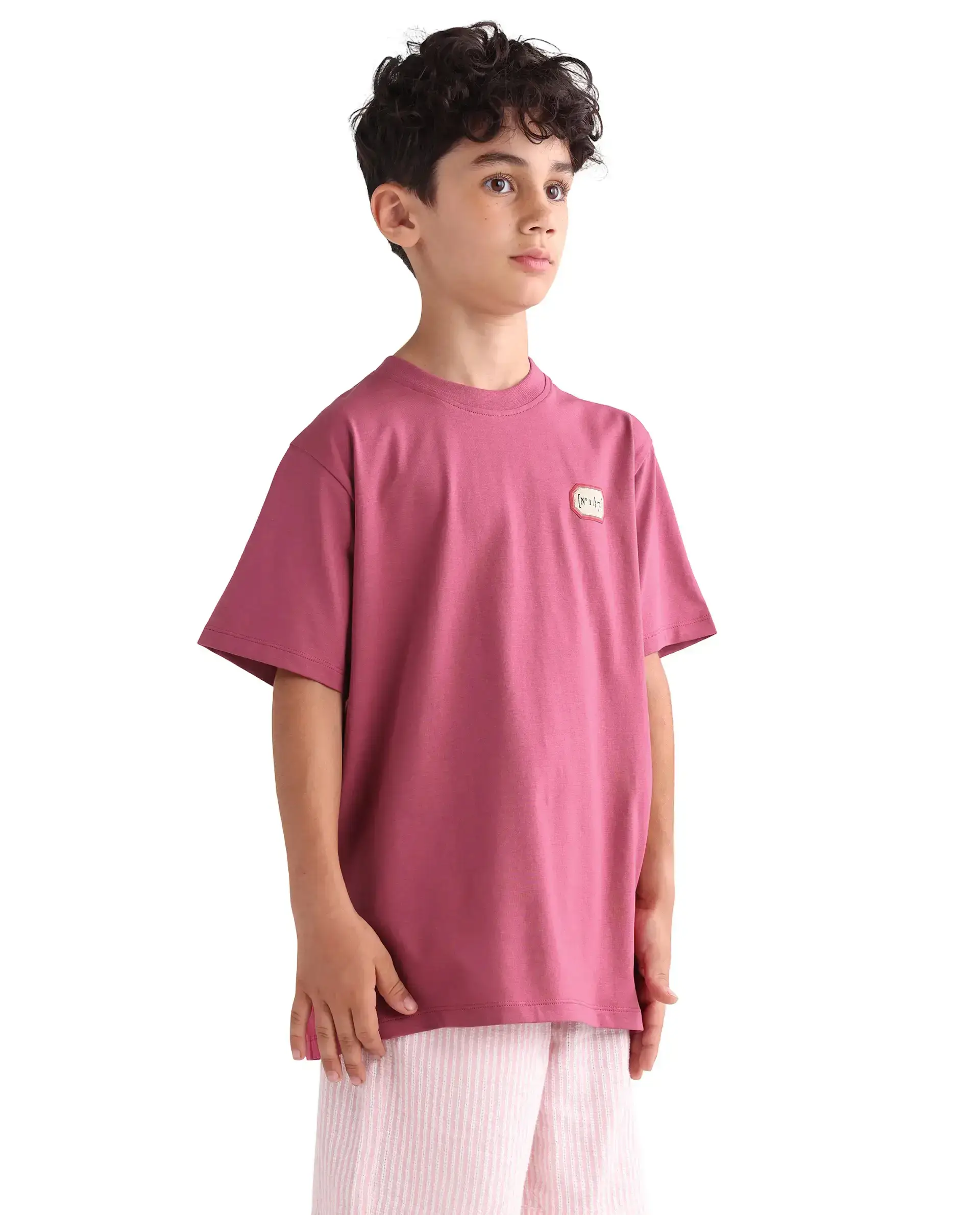 Rare Ones Kids Hirm-K Dark Pink Cotton Blend Fabric Pull-On Closure Regular Fit T-Shirt - Image 6