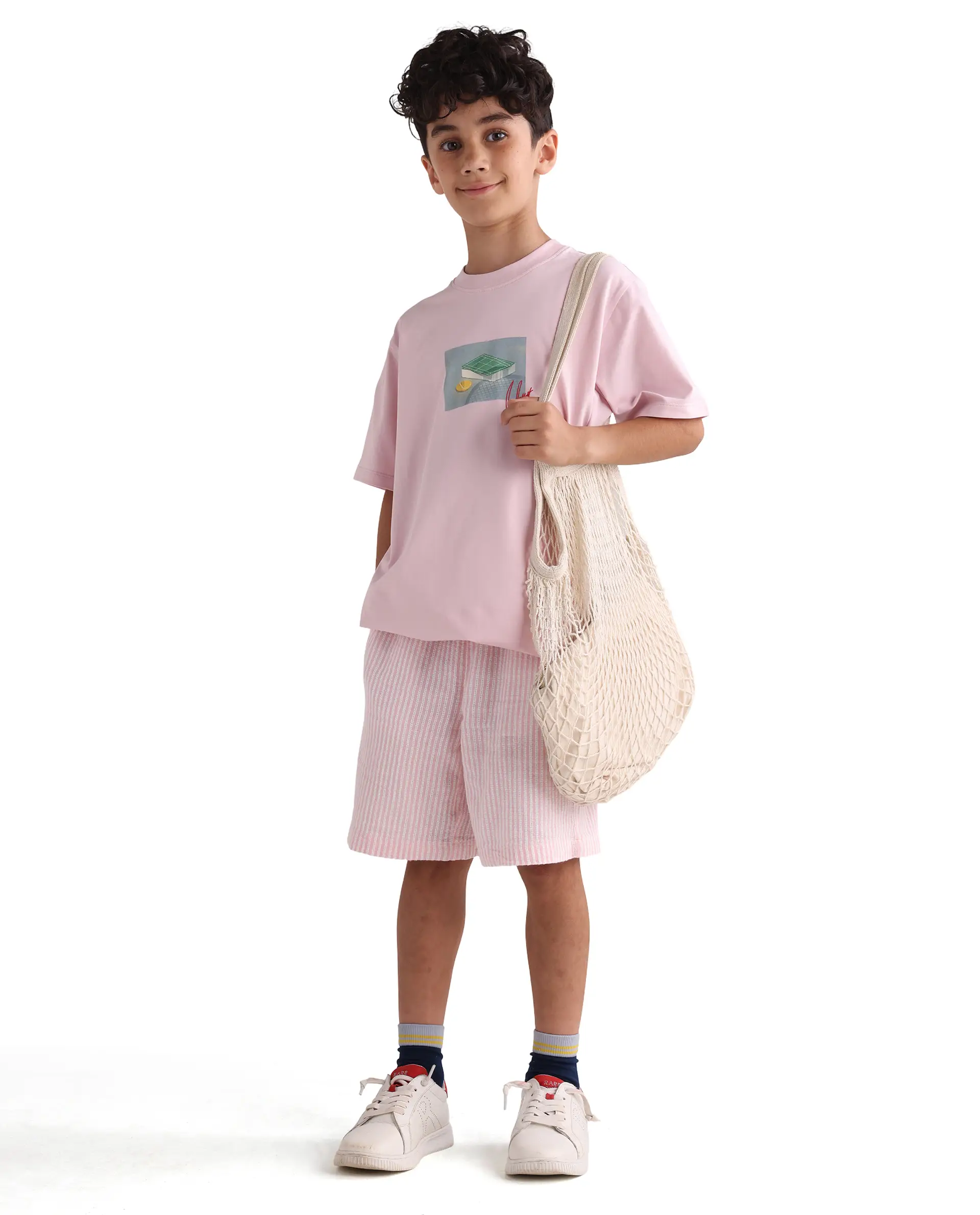 Rare Ones Kids Jacus Light Pink Cotton Blend Fabric Pull-On Closure Regular Fit T-Shirt - Image 2