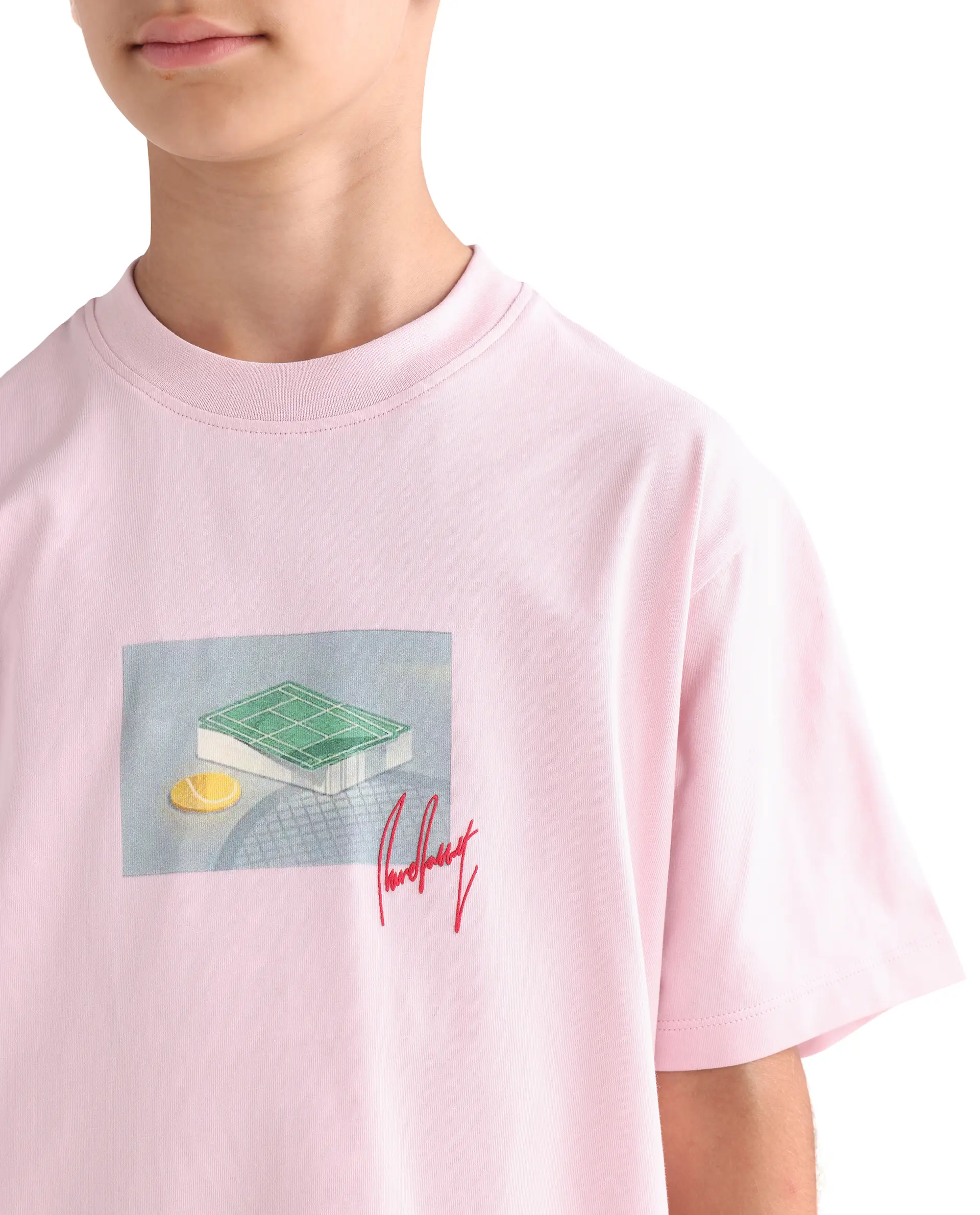 Rare Ones Kids Jacus Light Pink Cotton Blend Fabric Pull-On Closure Regular Fit T-Shirt - Image 3
