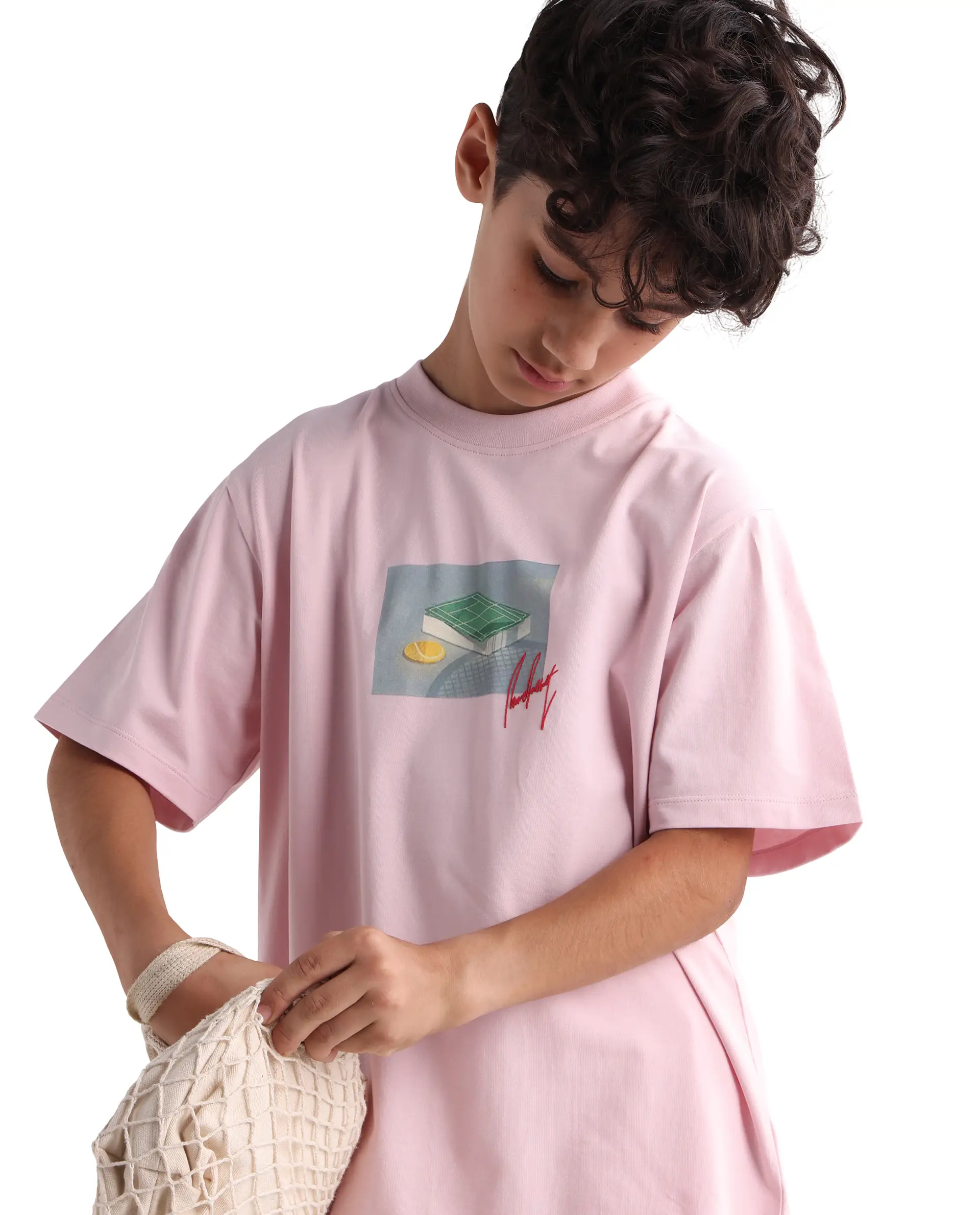 Rare Ones Kids Jacus Light Pink Cotton Blend Fabric Pull-On Closure Regular Fit T-Shirt - Image 5