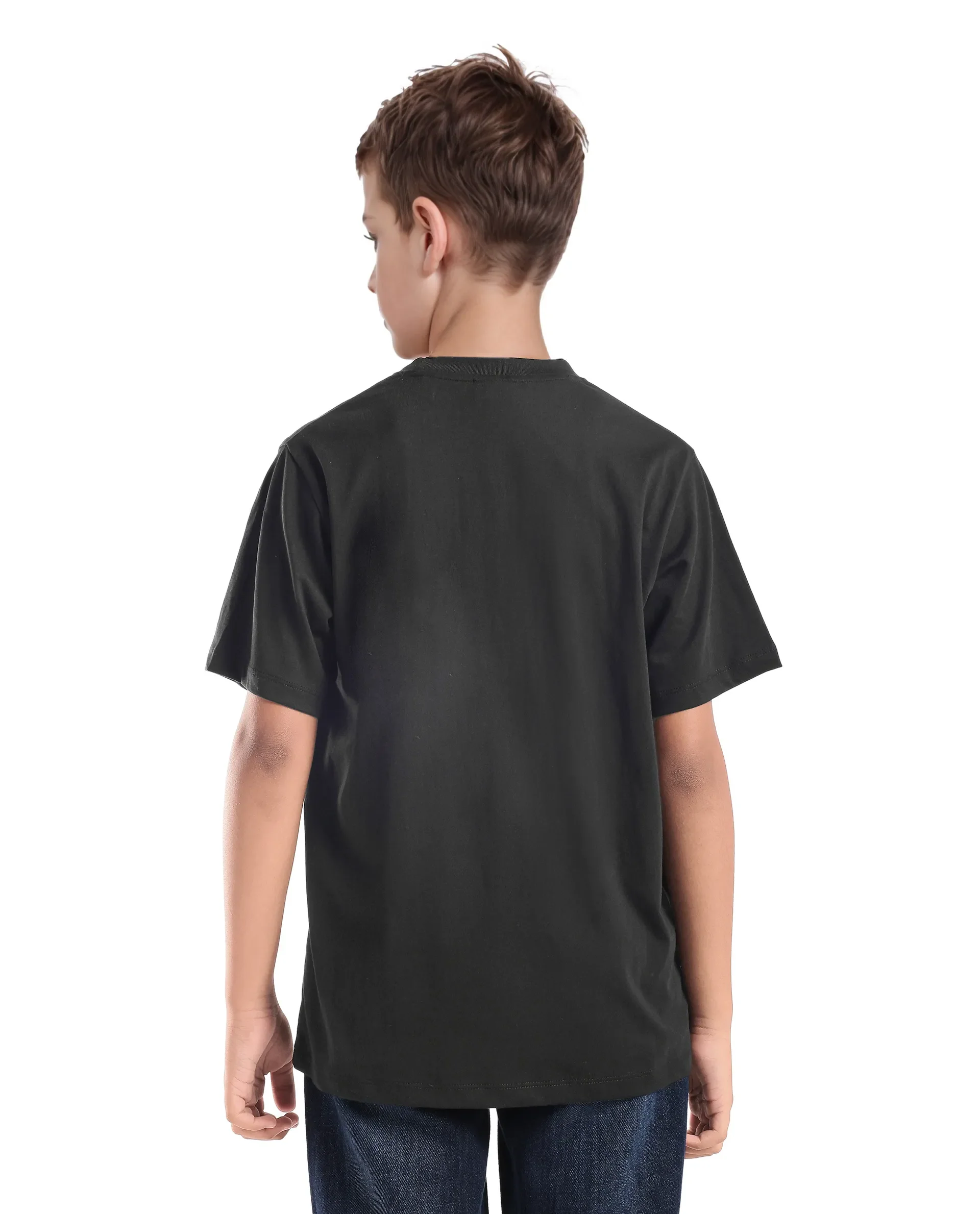 Rare Ones Kids Jolt-K Black Cotton Pull On Hd Print Regular Fit T-Shirt - Image 8