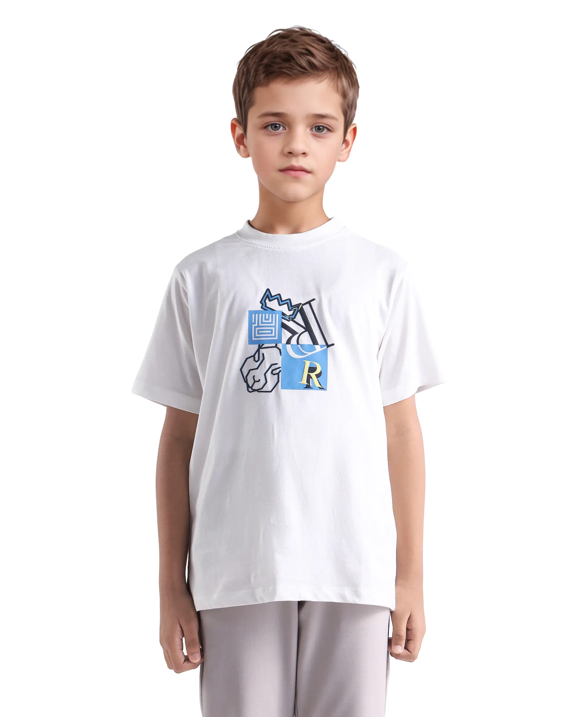 Rare Ones Kids Jolt-K White Cotton Hd Print Regular Fit T-Shirt - Image 3