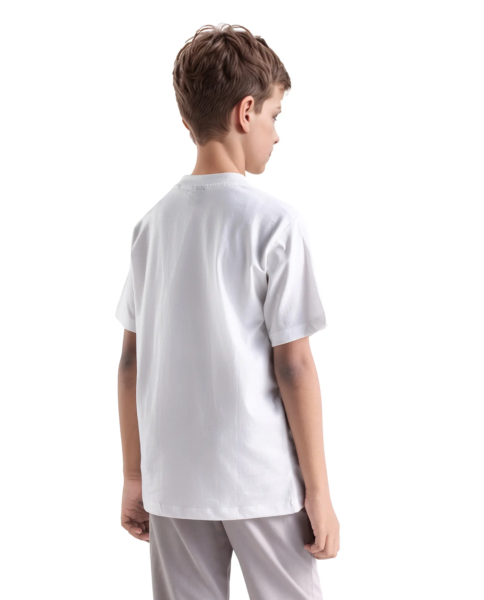 Rare Ones Kids Jolt-K White Cotton Hd Print Regular Fit T-Shirt - Image 7