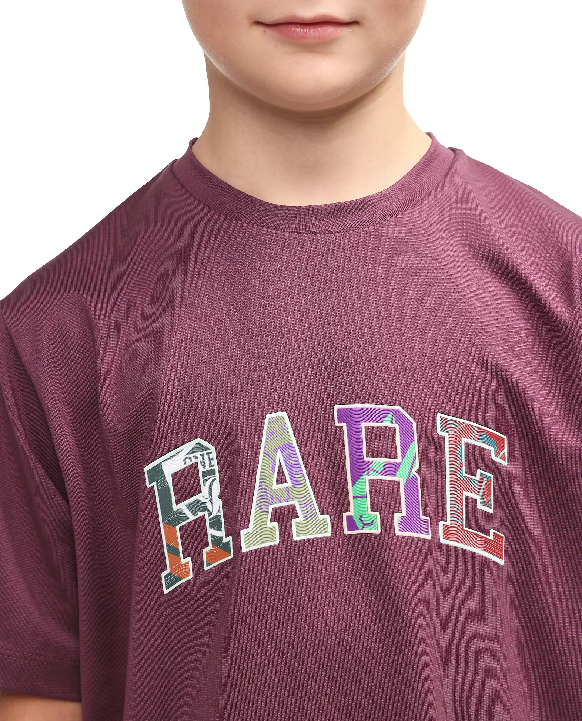 Rare Ones Kids Jonty Dusky Purple Cotton Fabric Pull-On Closure Badge Applique Regular Fit T-Shirt - Image 5