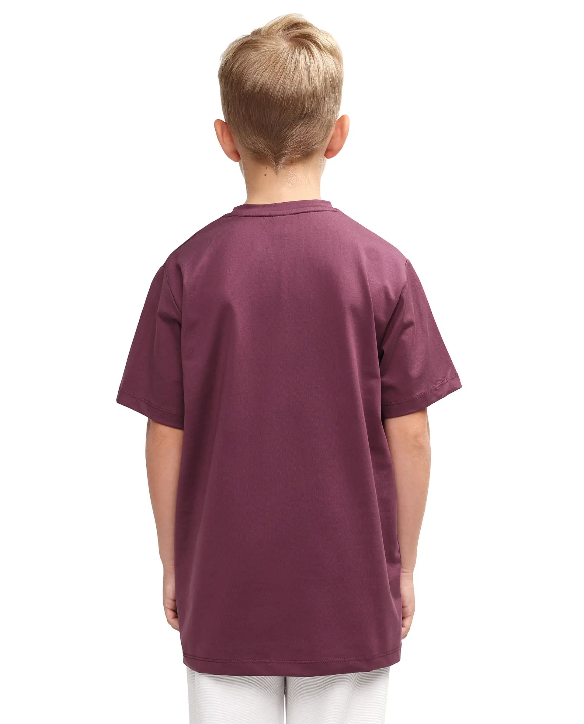 Rare Ones Kids Jonty Dusky Purple Cotton Fabric Pull-On Closure Badge Applique Regular Fit T-Shirt - Image 8