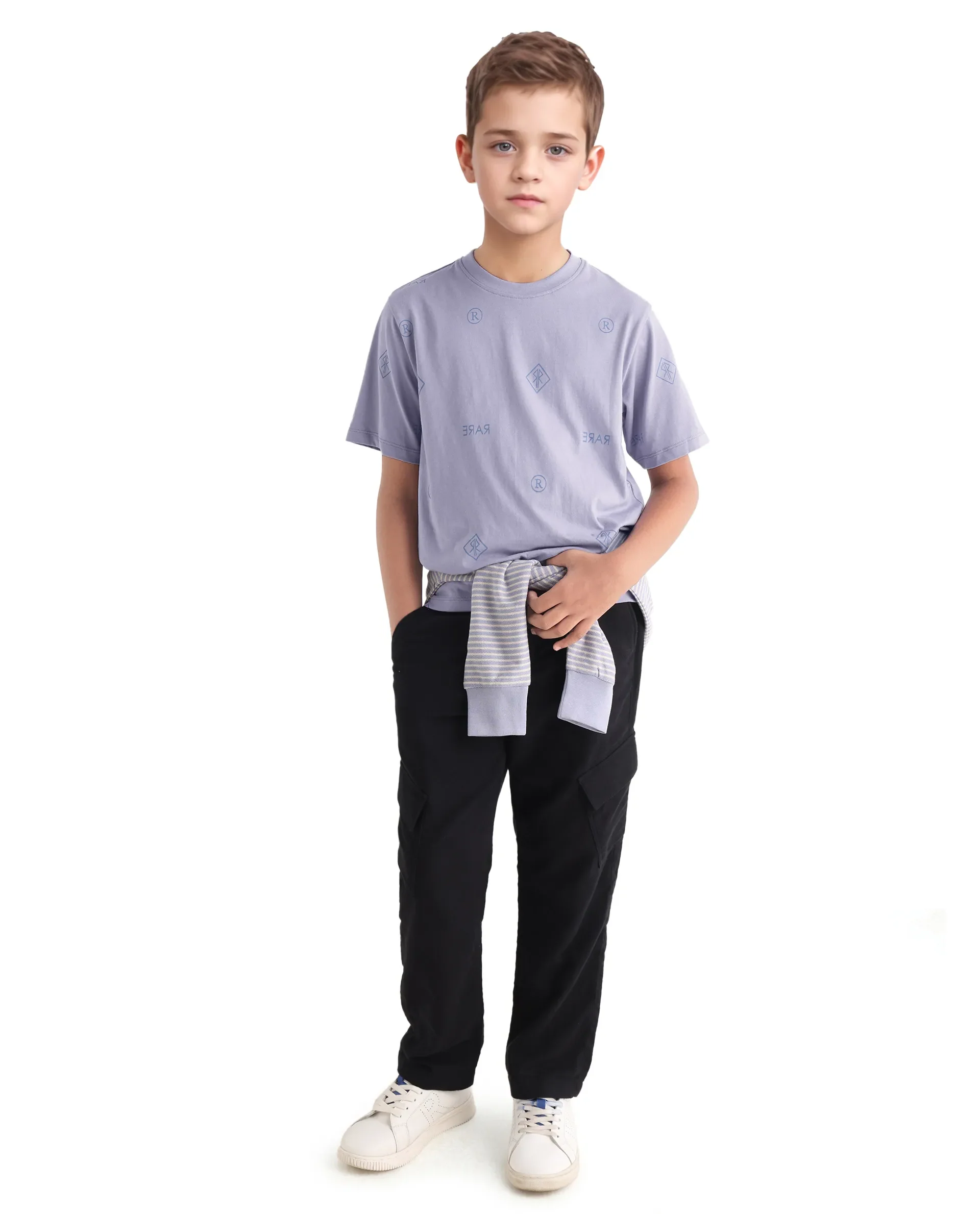 Rare Ones Kids Joon Light Purple Cotton All Over Print Pull On Closure Regular Fit T-Shirt - Image 2