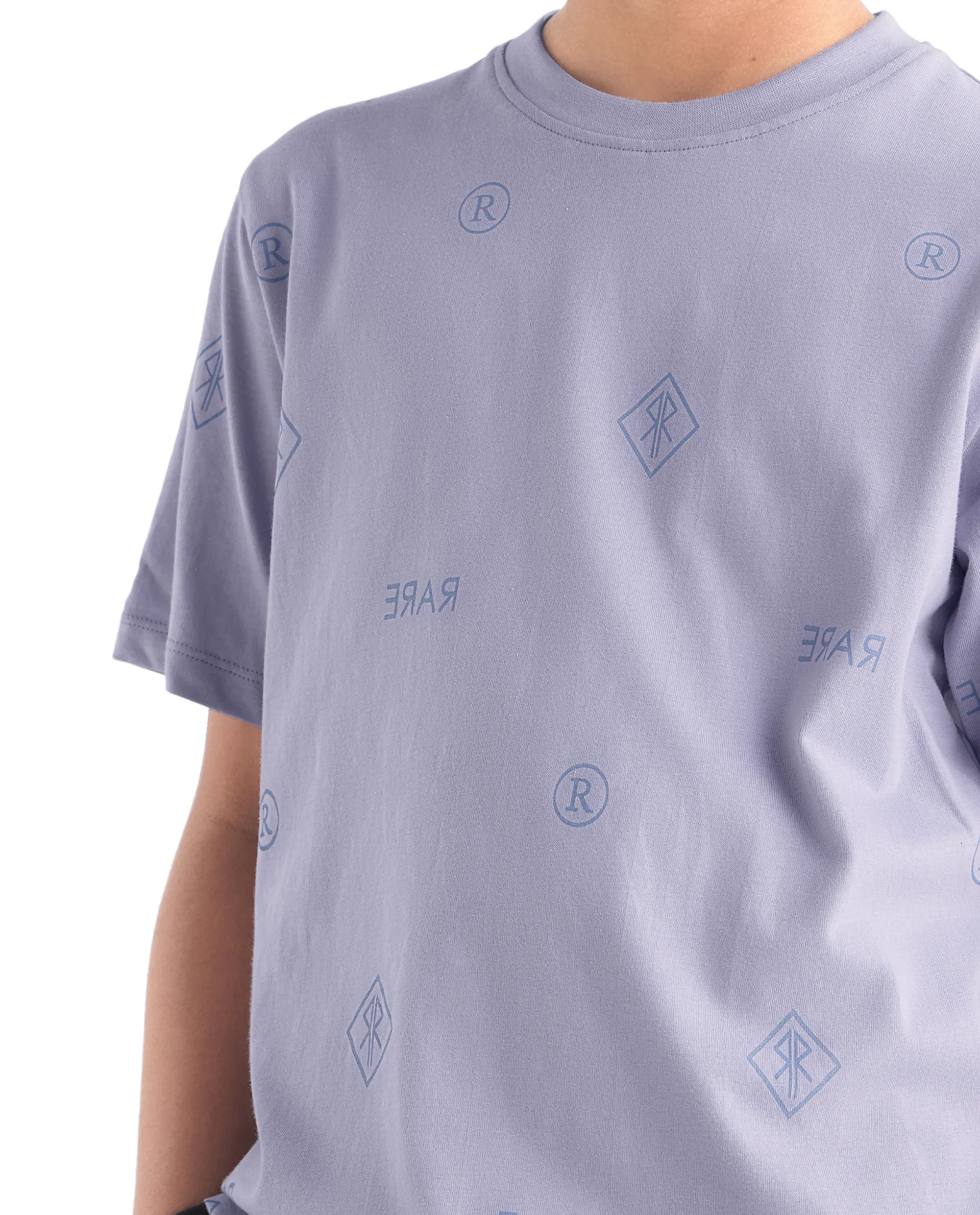 Rare Ones Kids Joon Light Purple Cotton All Over Print Pull On Closure Regular Fit T-Shirt - Image 4