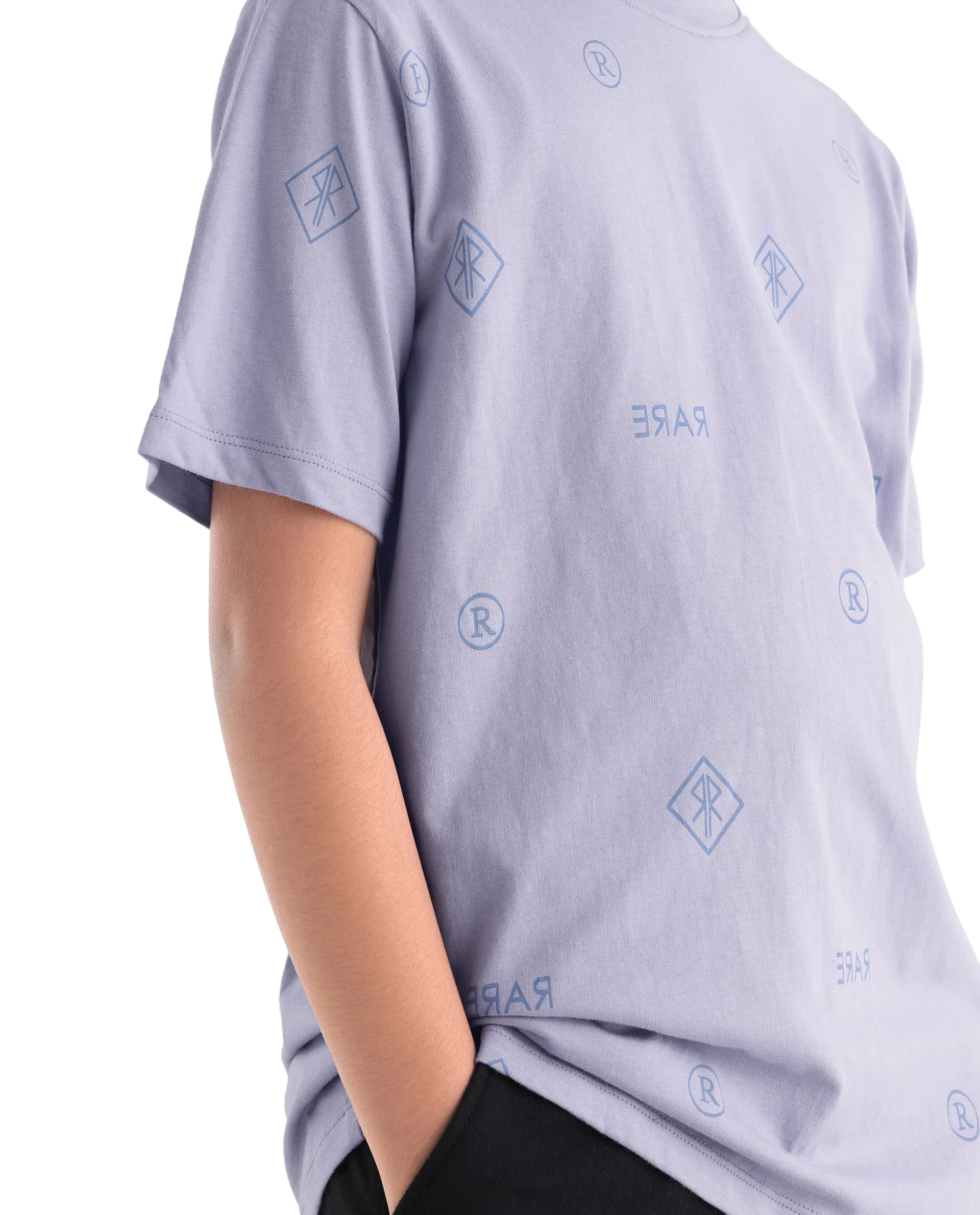 Rare Ones Kids Joon Light Purple Cotton All Over Print Pull On Closure Regular Fit T-Shirt - Image 5