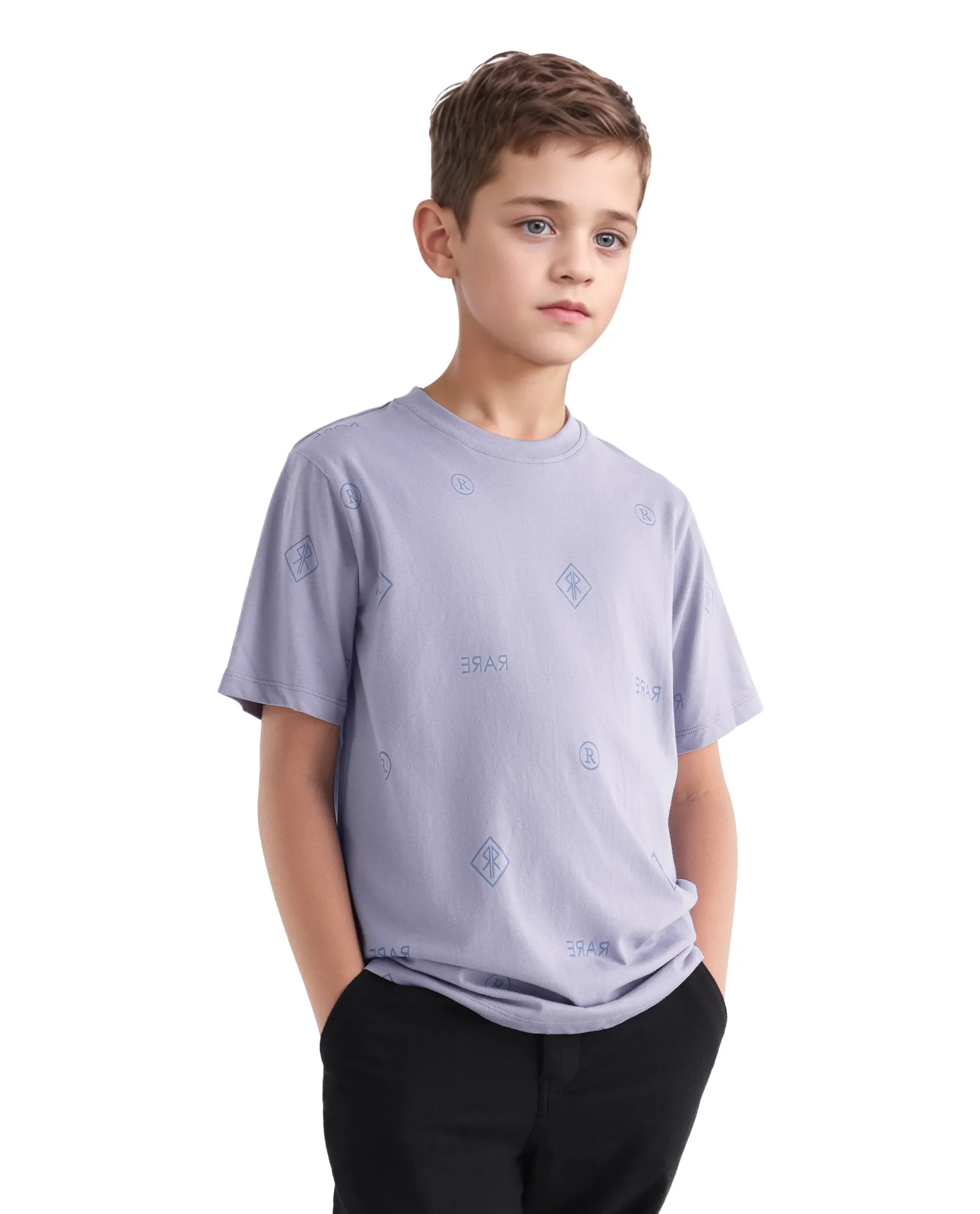 Rare Ones Kids Joon Light Purple Cotton All Over Print Pull On Closure Regular Fit T-Shirt - Image 6