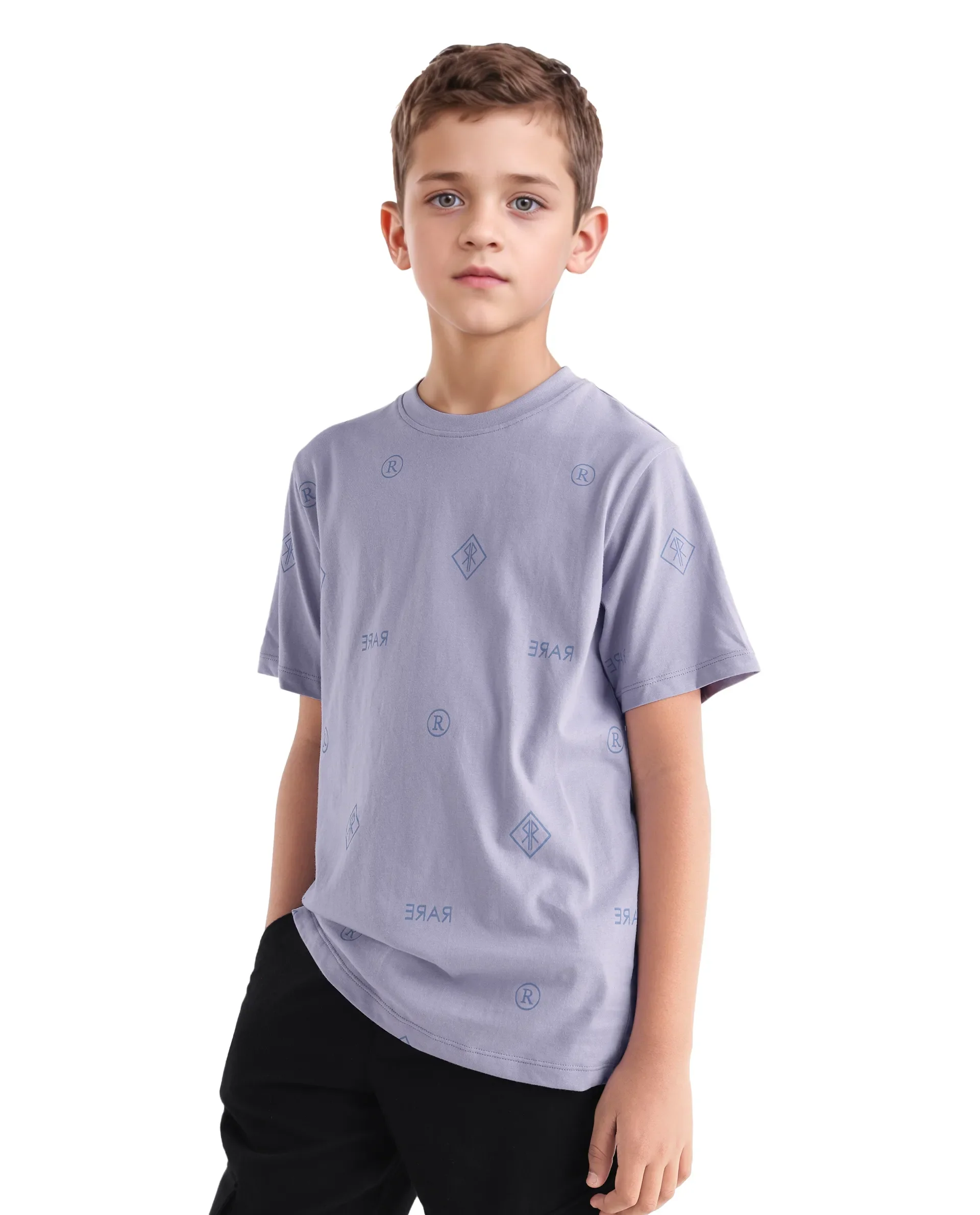 Rare Ones Kids Joon Light Purple Cotton All Over Print Pull On Closure Regular Fit T-Shirt - Image 7