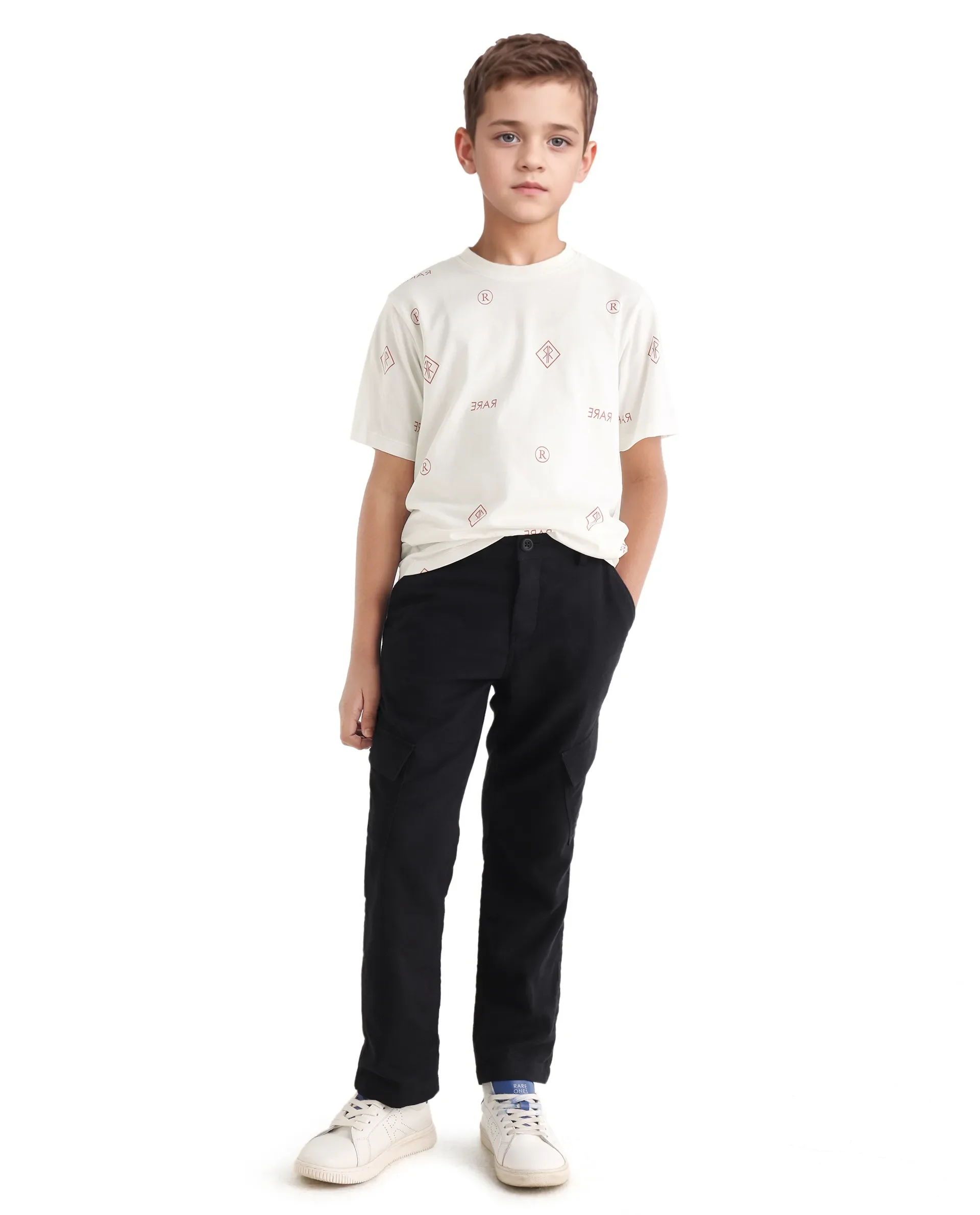 Rare Ones Kids Joon Off White Cotton All Over Print Pull On Closure Regular Fit T-Shirt - Image 2