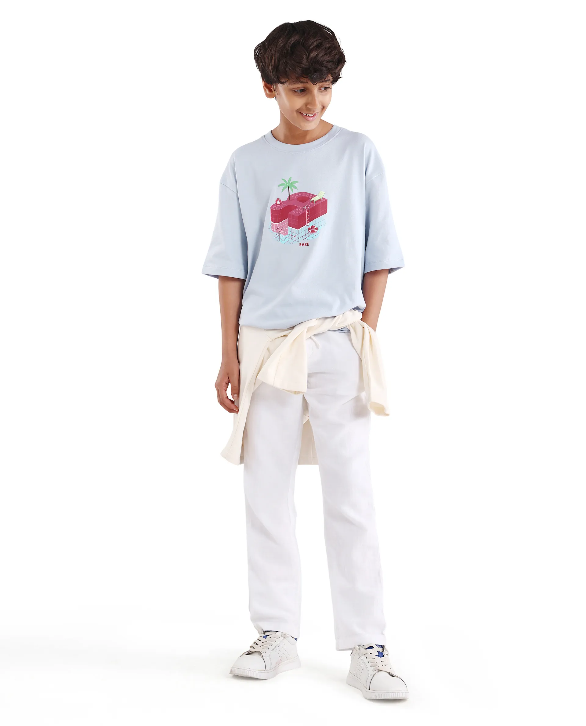 Rare Ones Kids Ken Light Purple Cotton Pull-On Closure Oversized Fit T-Shirt - Image 2