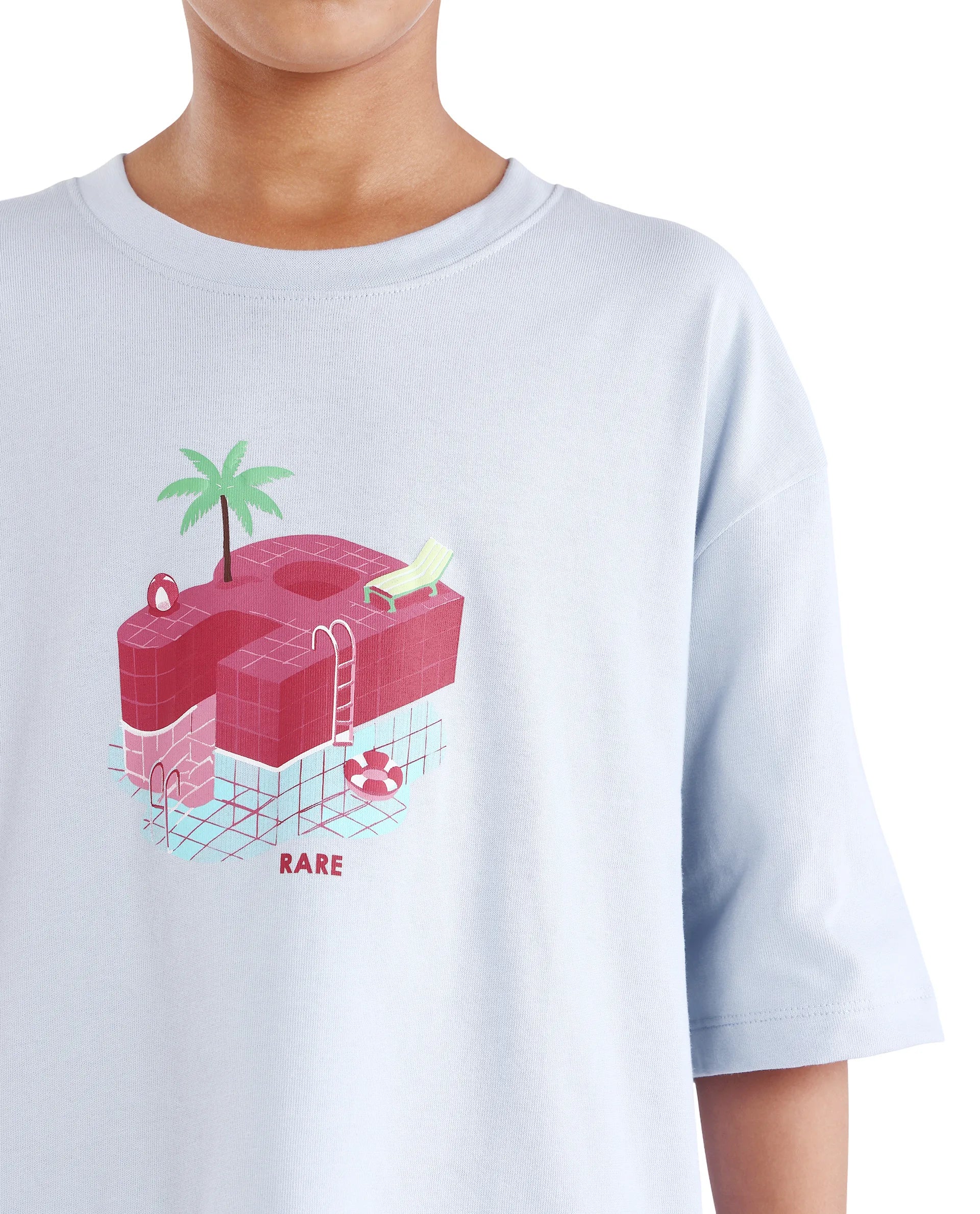 Rare Ones Kids Ken Light Purple Cotton Pull-On Closure Oversized Fit T-Shirt - Image 3