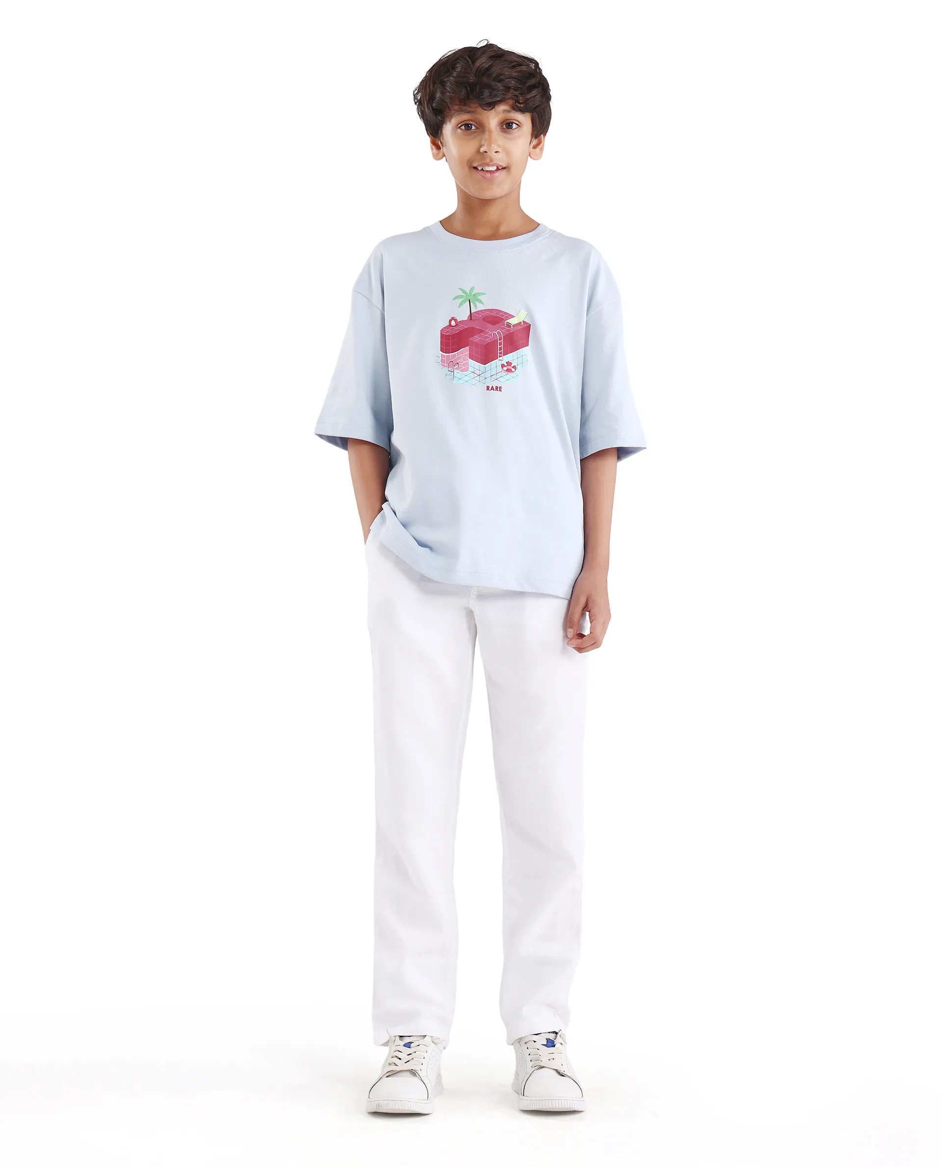 Rare Ones Kids Ken Light Purple Cotton Pull-On Closure Oversized Fit T-Shirt - Image 4