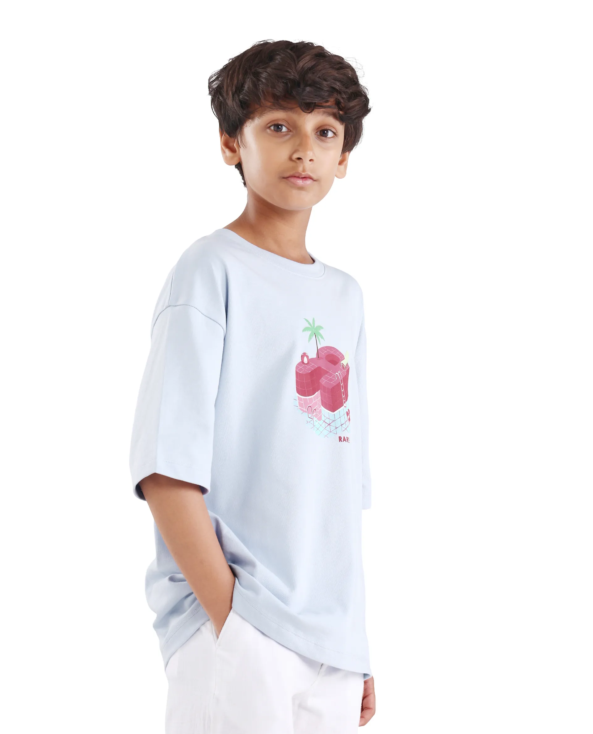 Rare Ones Kids Ken Light Purple Cotton Pull-On Closure Oversized Fit T-Shirt - Image 6
