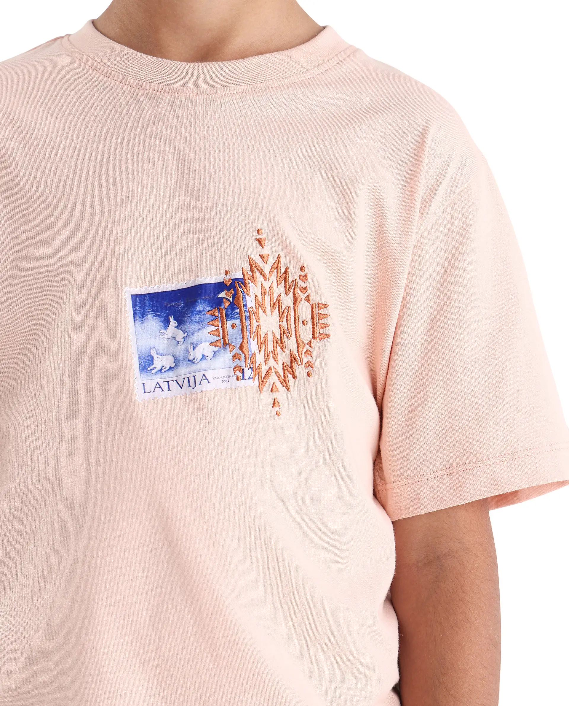 Rare Ones Kids Kyon Light Peach Cotton Graphic Print Regular Fit T-Shirt - Image 3