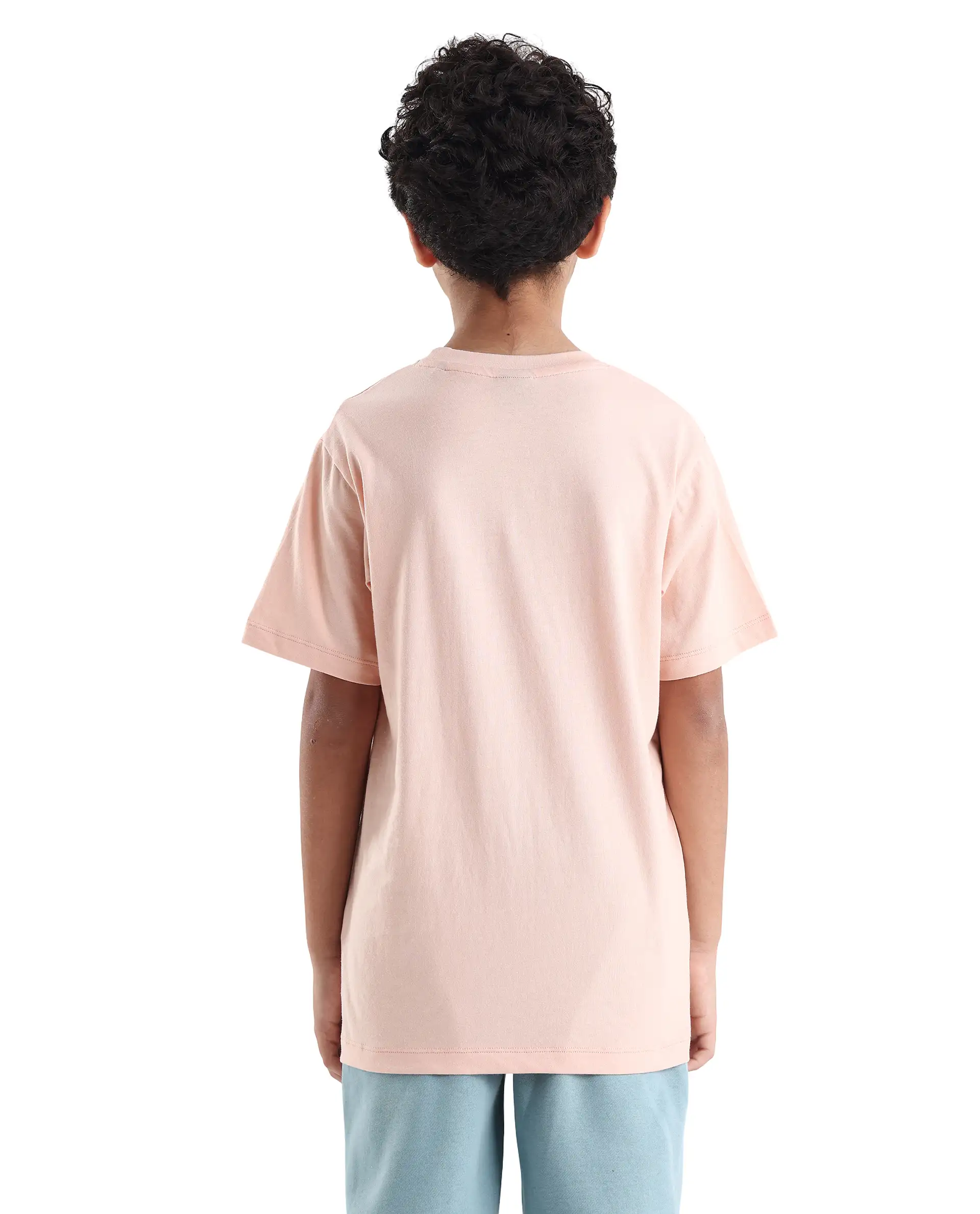 Rare Ones Kids Kyon Light Peach Cotton Graphic Print Regular Fit T-Shirt - Image 6
