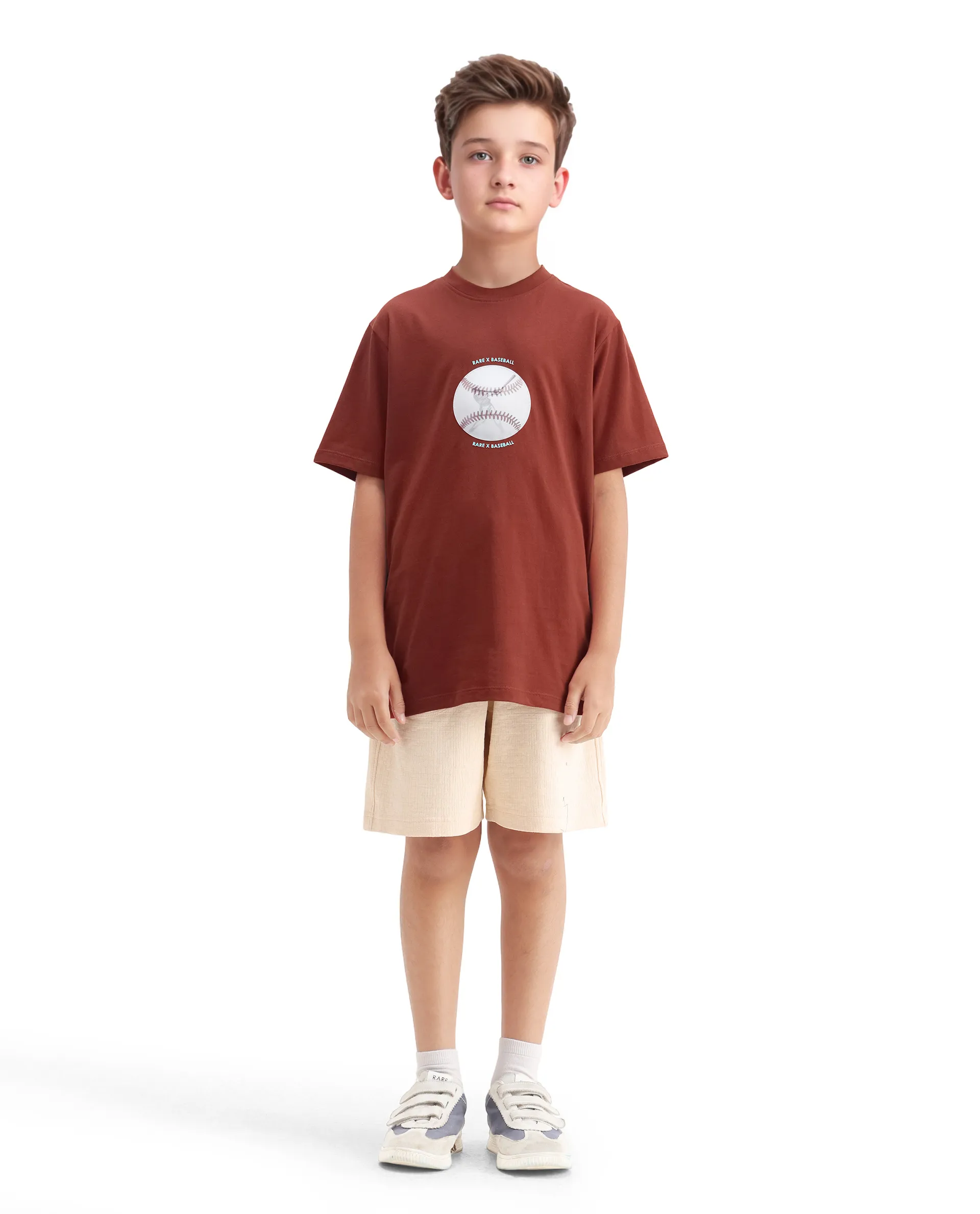 Rare Ones Kids Laker Rust Cotton Lenticular Sticker Regular Fit T-Shirt - Image 2