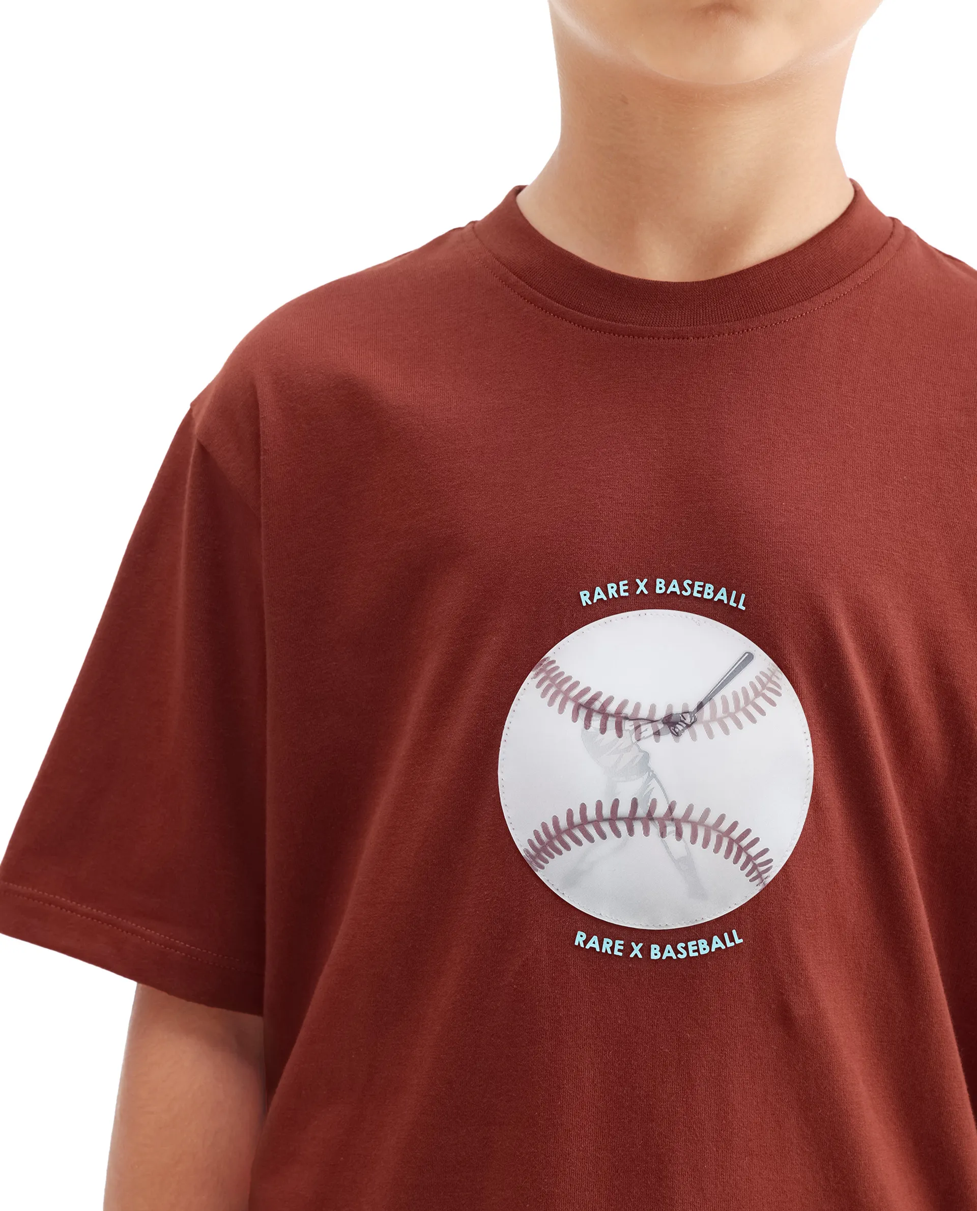 Rare Ones Kids Laker Rust Cotton Lenticular Sticker Regular Fit T-Shirt - Image 4