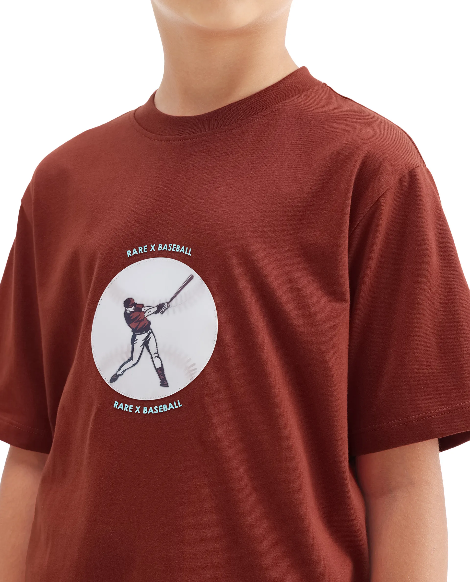 Rare Ones Kids Laker Rust Cotton Lenticular Sticker Regular Fit T-Shirt - Image 5