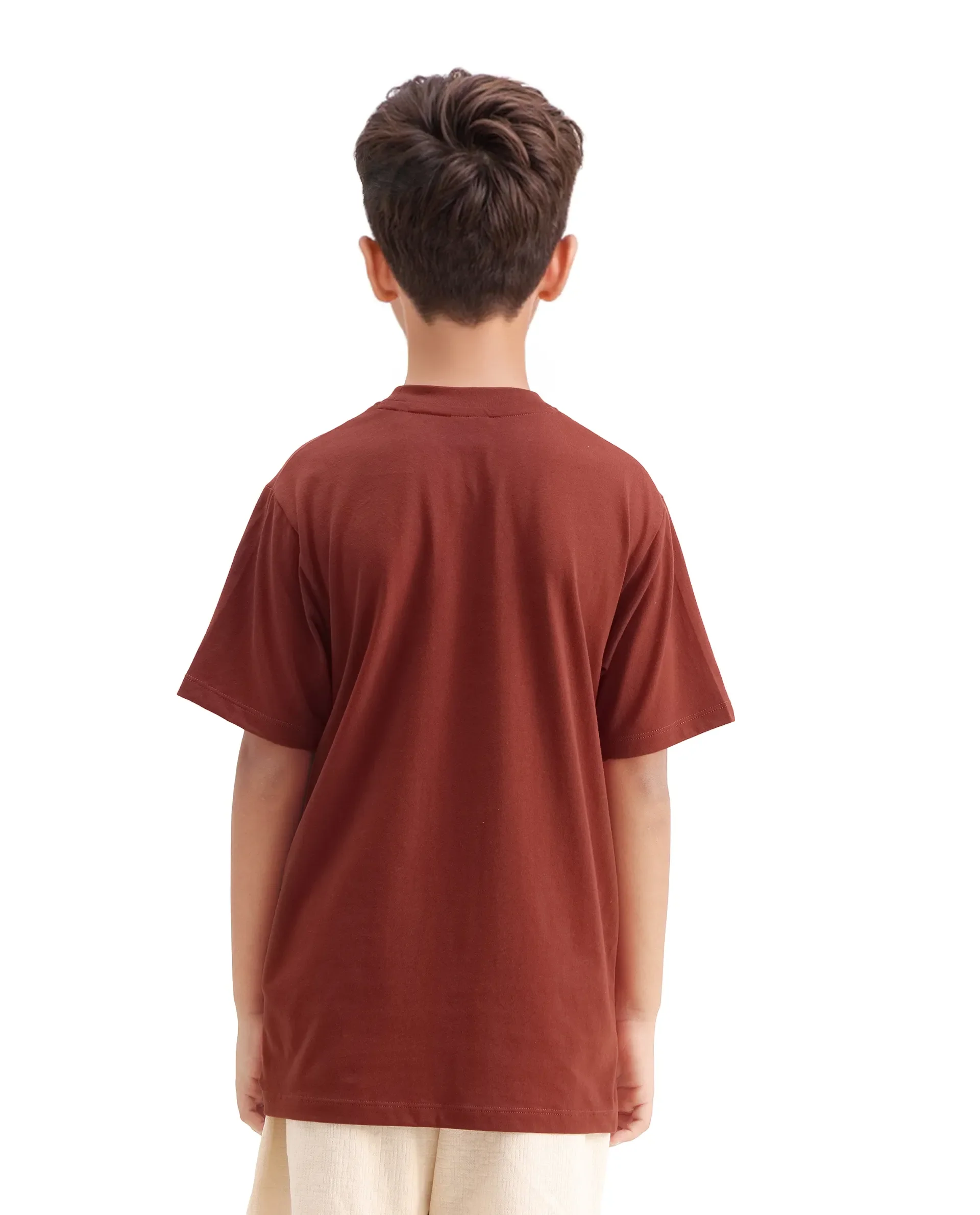 Rare Ones Kids Laker Rust Cotton Lenticular Sticker Regular Fit T-Shirt - Image 8