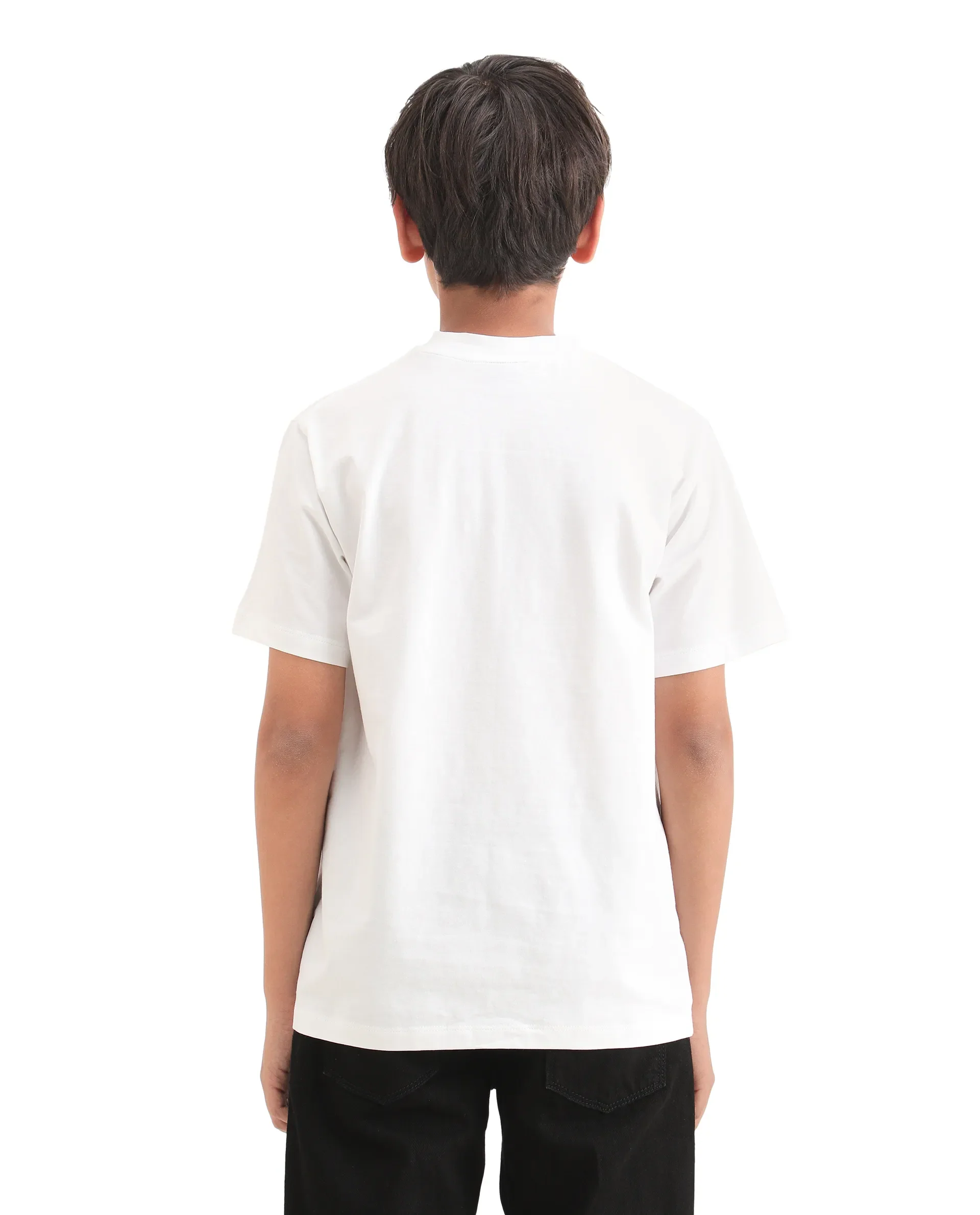 Rare Ones Kids Larry-K White Cotton Blend Fabric Pull-On Closure Regular Fit T-Shirt - Image 7