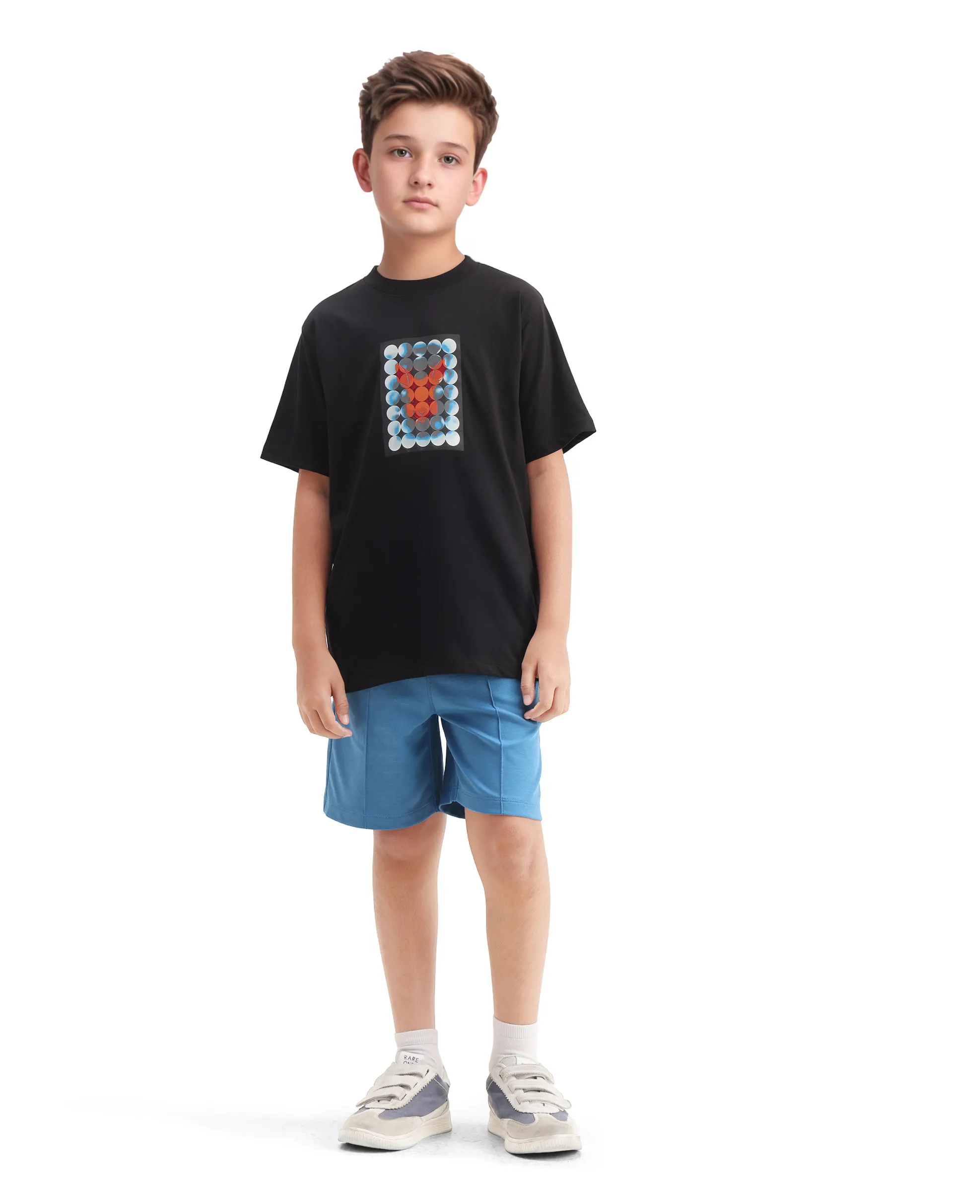 Rare Ones Kids Locon-K Black Cotton Graphic Print Regular Fit T-Shirt - Image 2