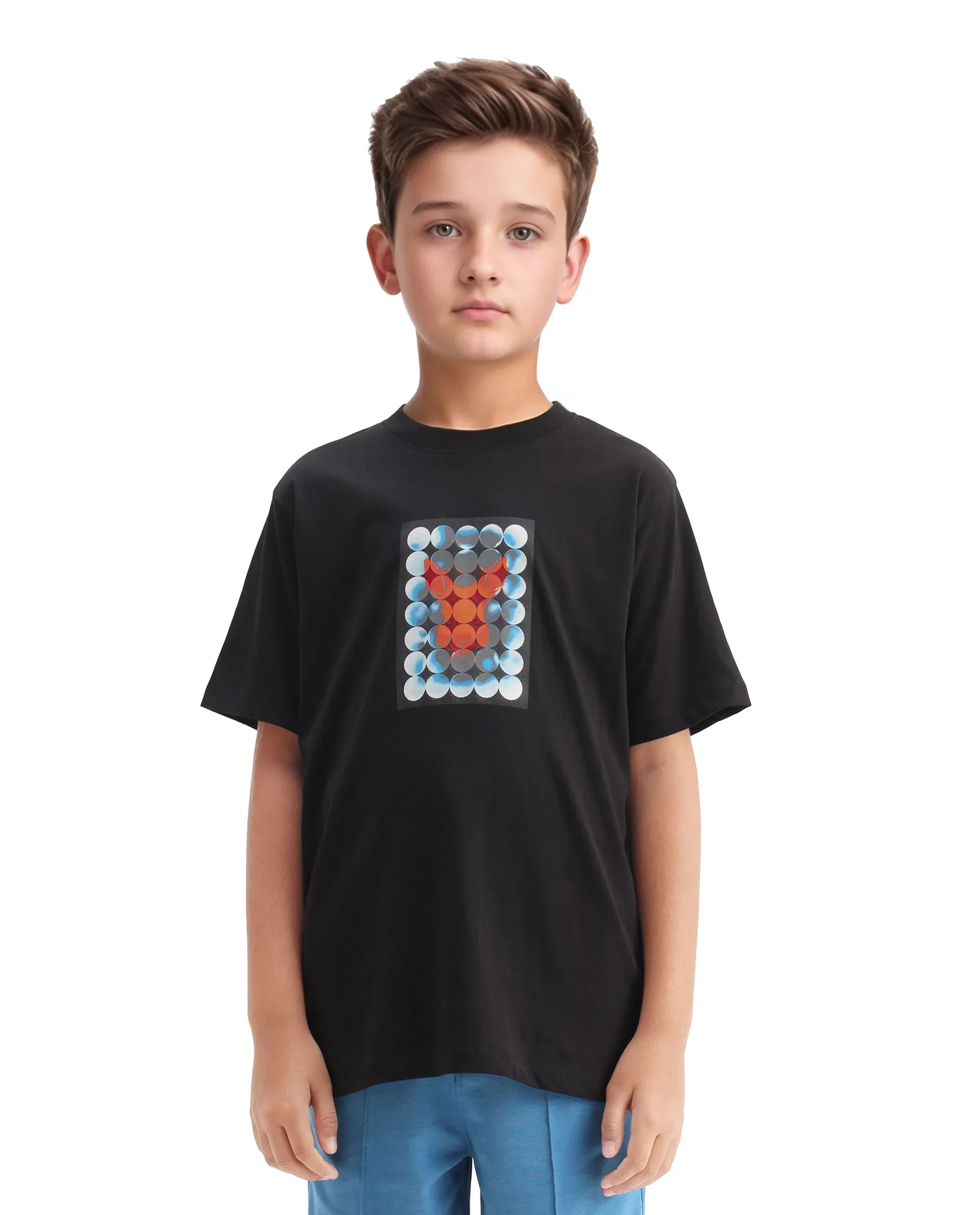 Rare Ones Kids Locon-K Black Cotton Graphic Print Regular Fit T-Shirt - Image 4