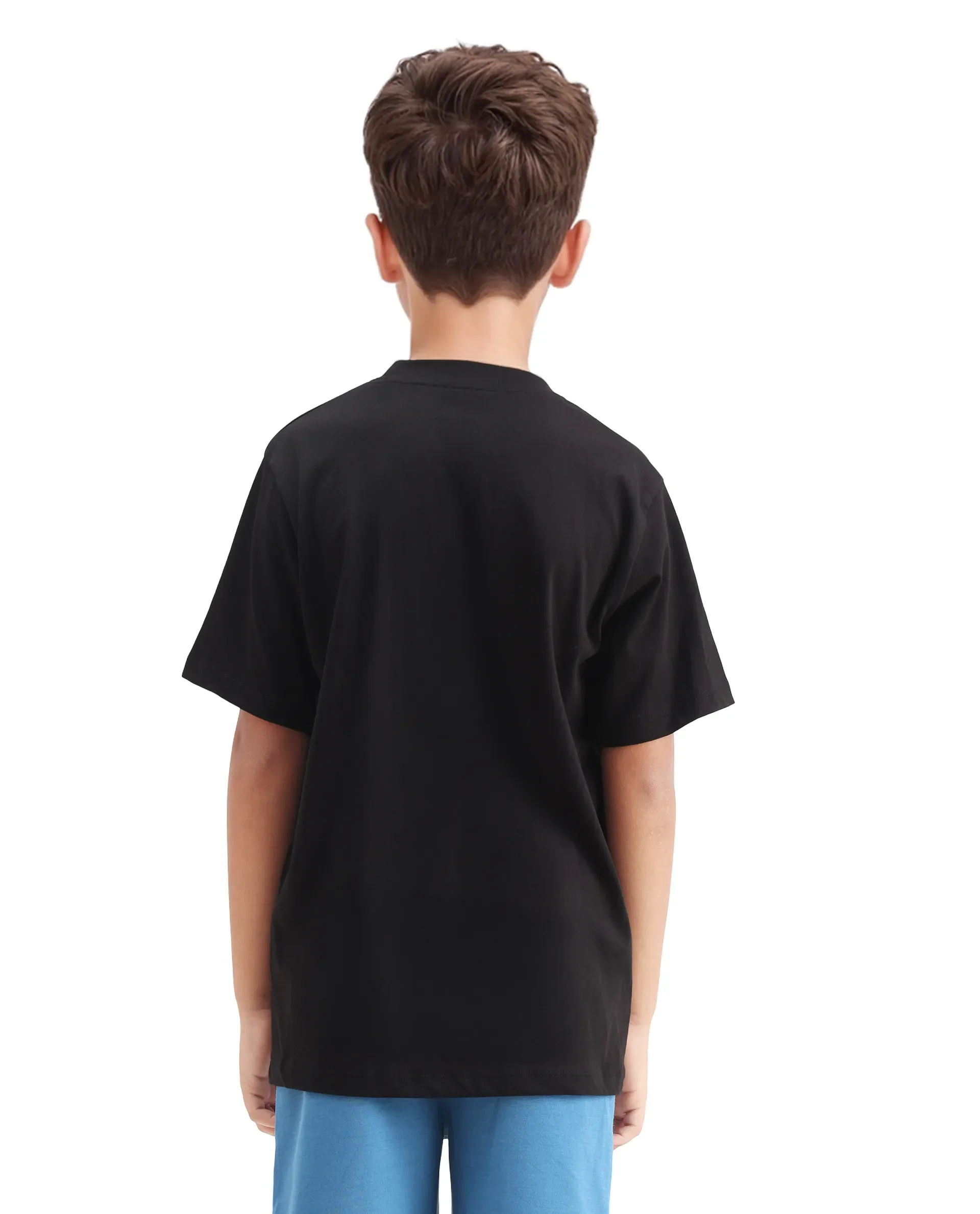 Rare Ones Kids Locon-K Black Cotton Graphic Print Regular Fit T-Shirt - Image 7
