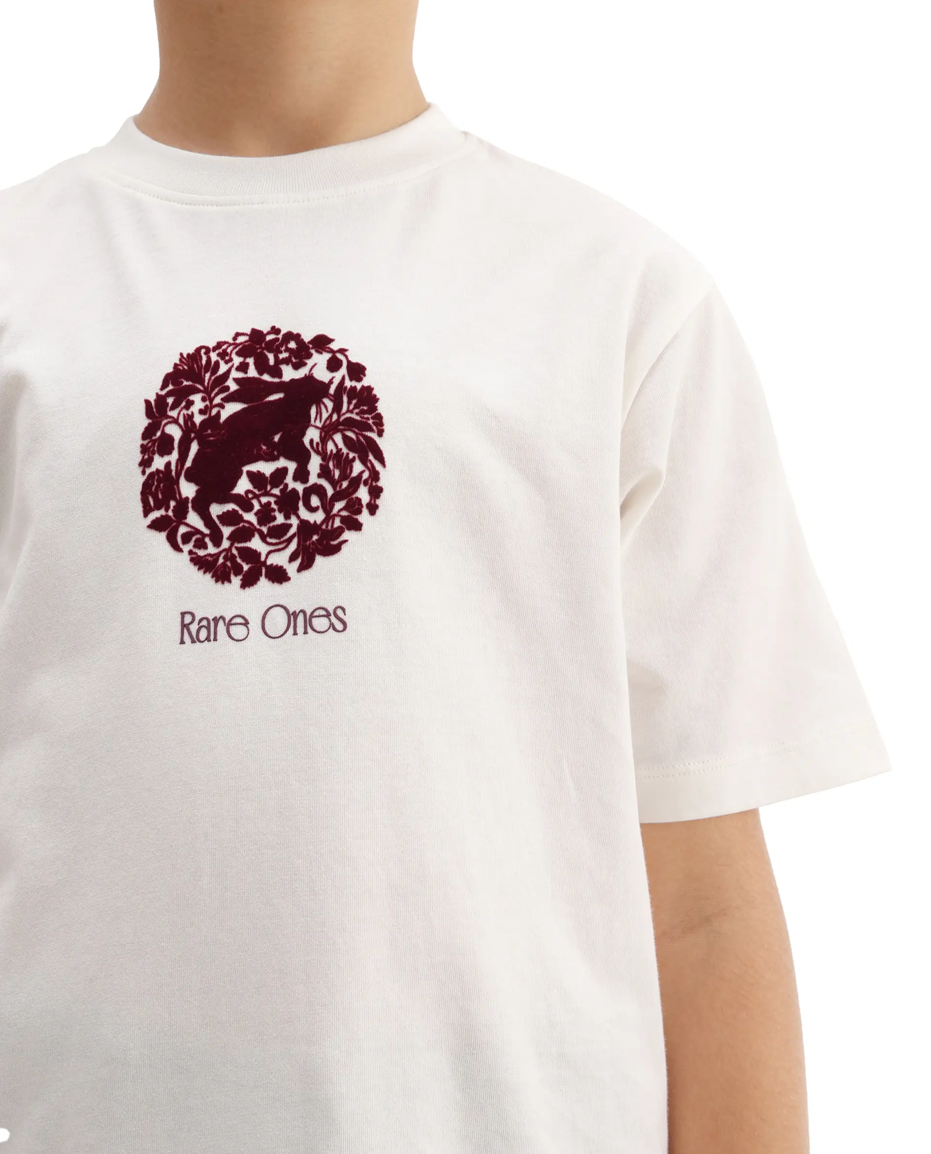 Rare Ones Kids Makes25 White Cotton Flock Print Regular Fit T-Shirt - Image 4