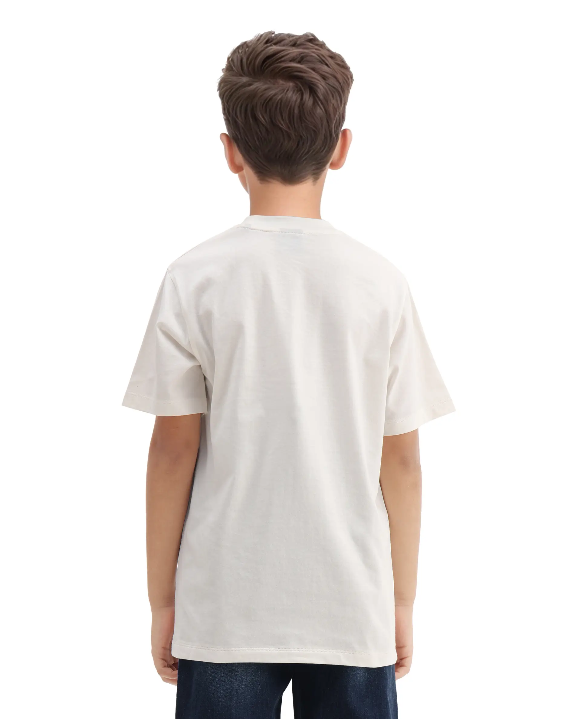 Rare Ones Kids Makes25 White Cotton Flock Print Regular Fit T-Shirt - Image 7
